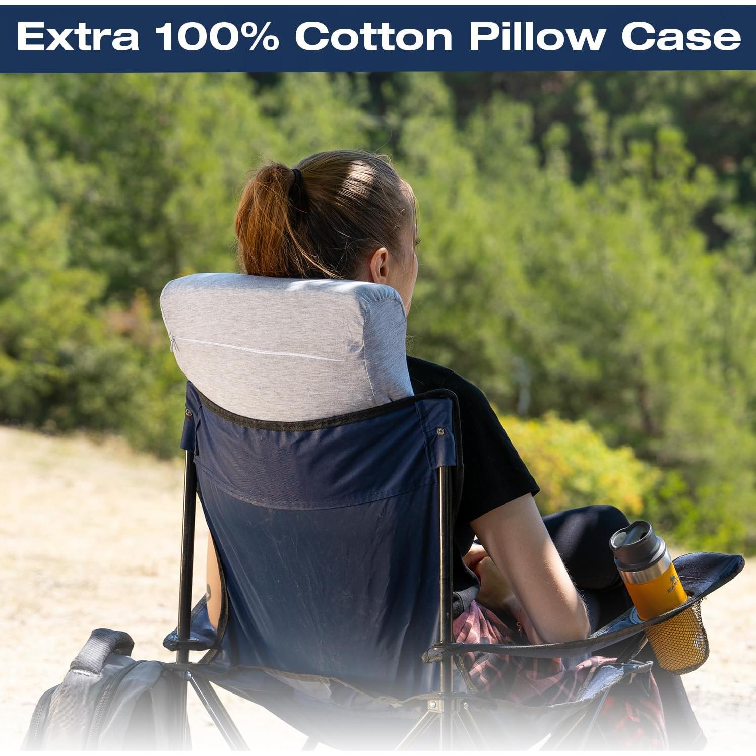 Almohada de Espuma Viscoelástica Alkamto para Viaje 34.8x30 cm