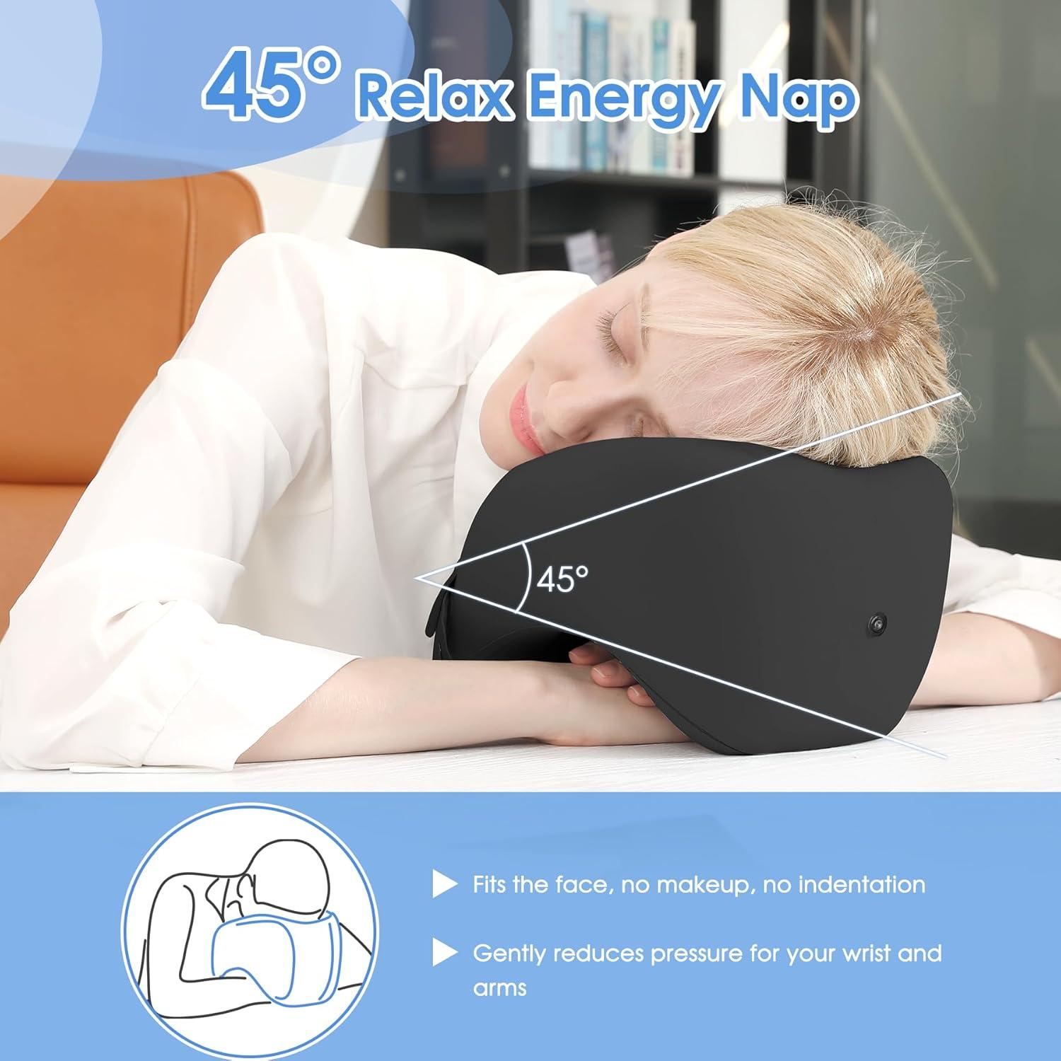 Almohada de Cuello Jiaao Espuma Viscoelástica Negra 30x24 cm