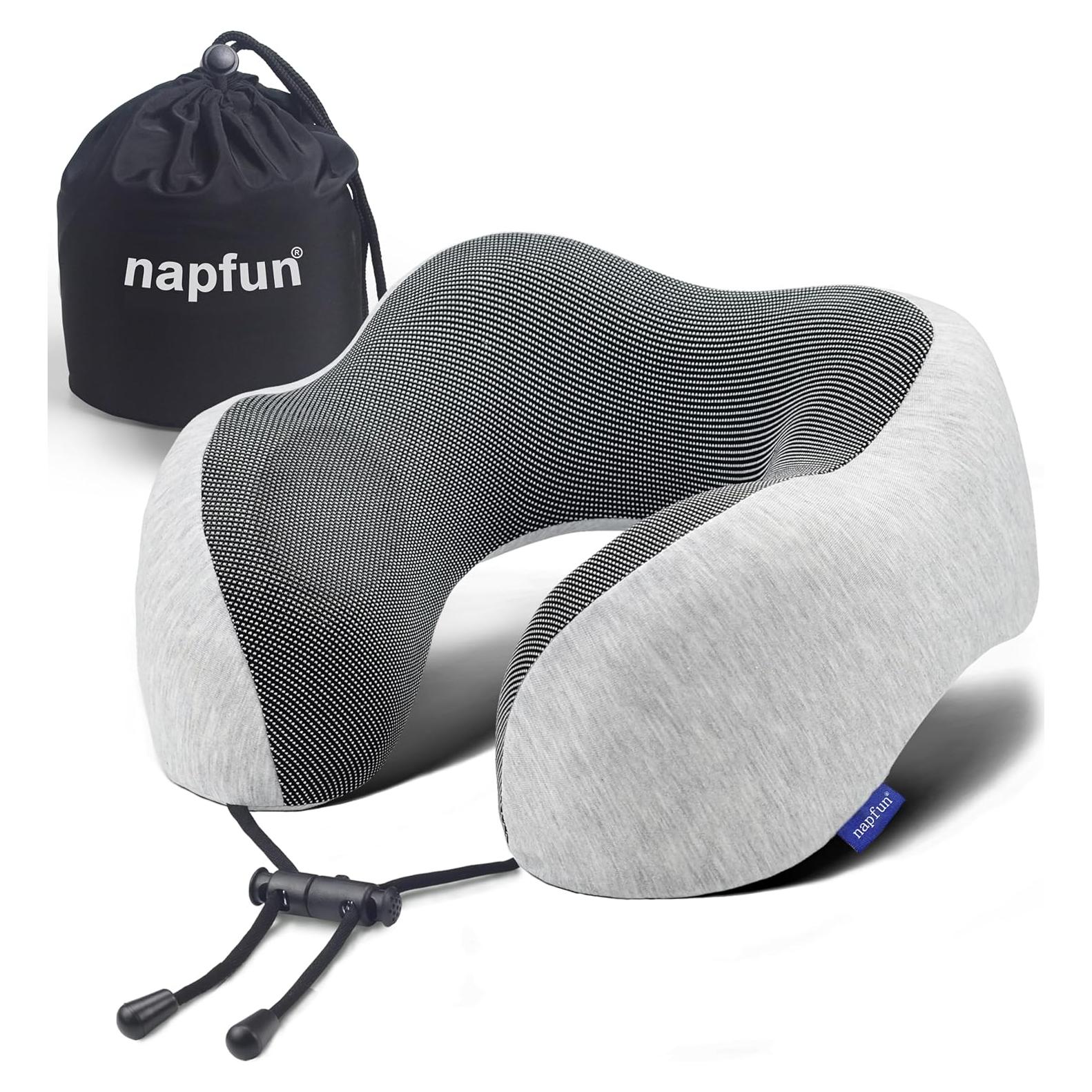 Almohada de Cuello Napfun Espuma de Memoria Gris Claro