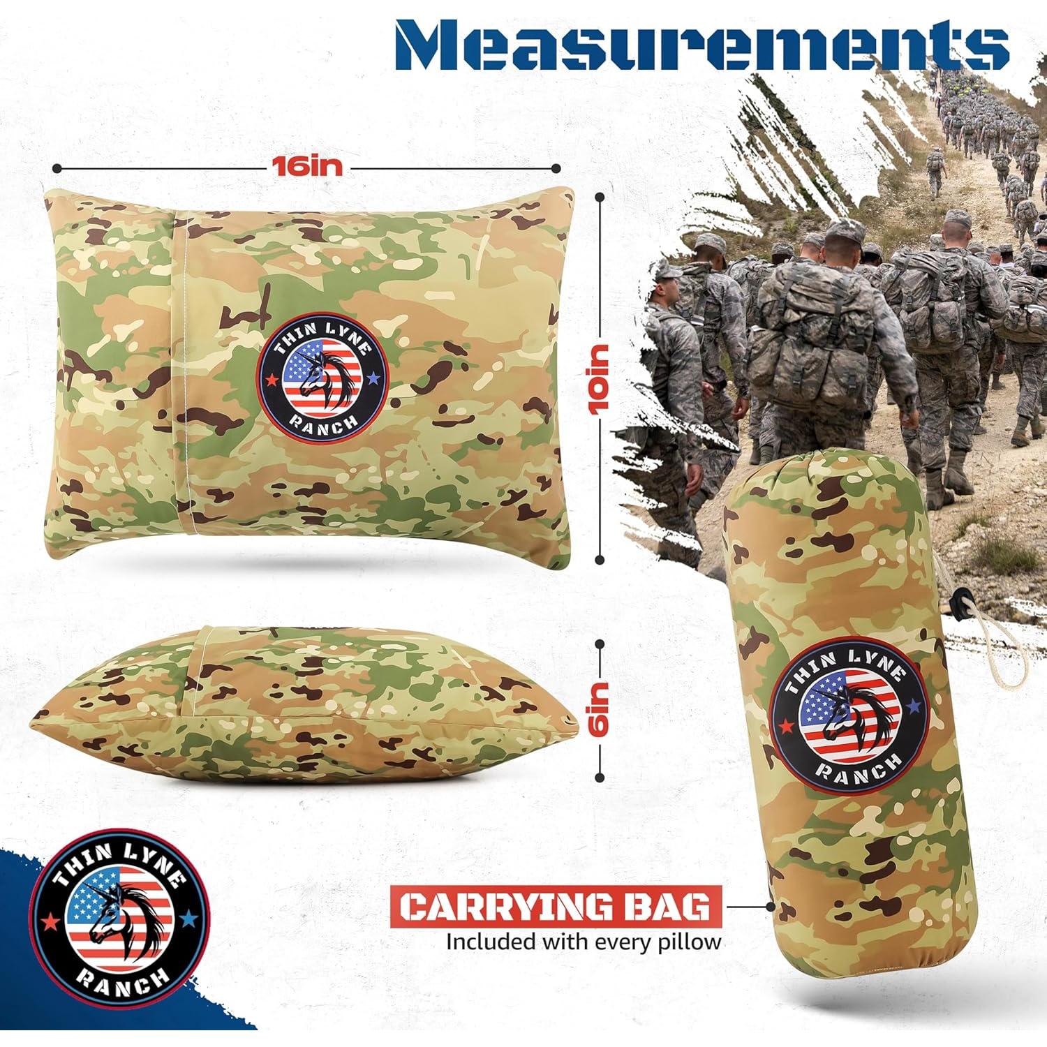 Almohada de Viaje ThinLyneRanch Camo DP Espuma Viscoelástica