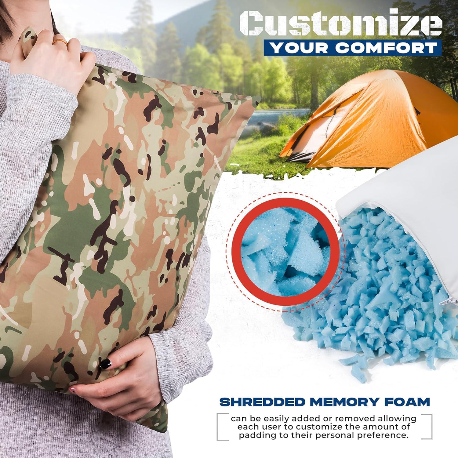 Almohada de Viaje ThinLyneRanch Camo DP Espuma Viscoelástica