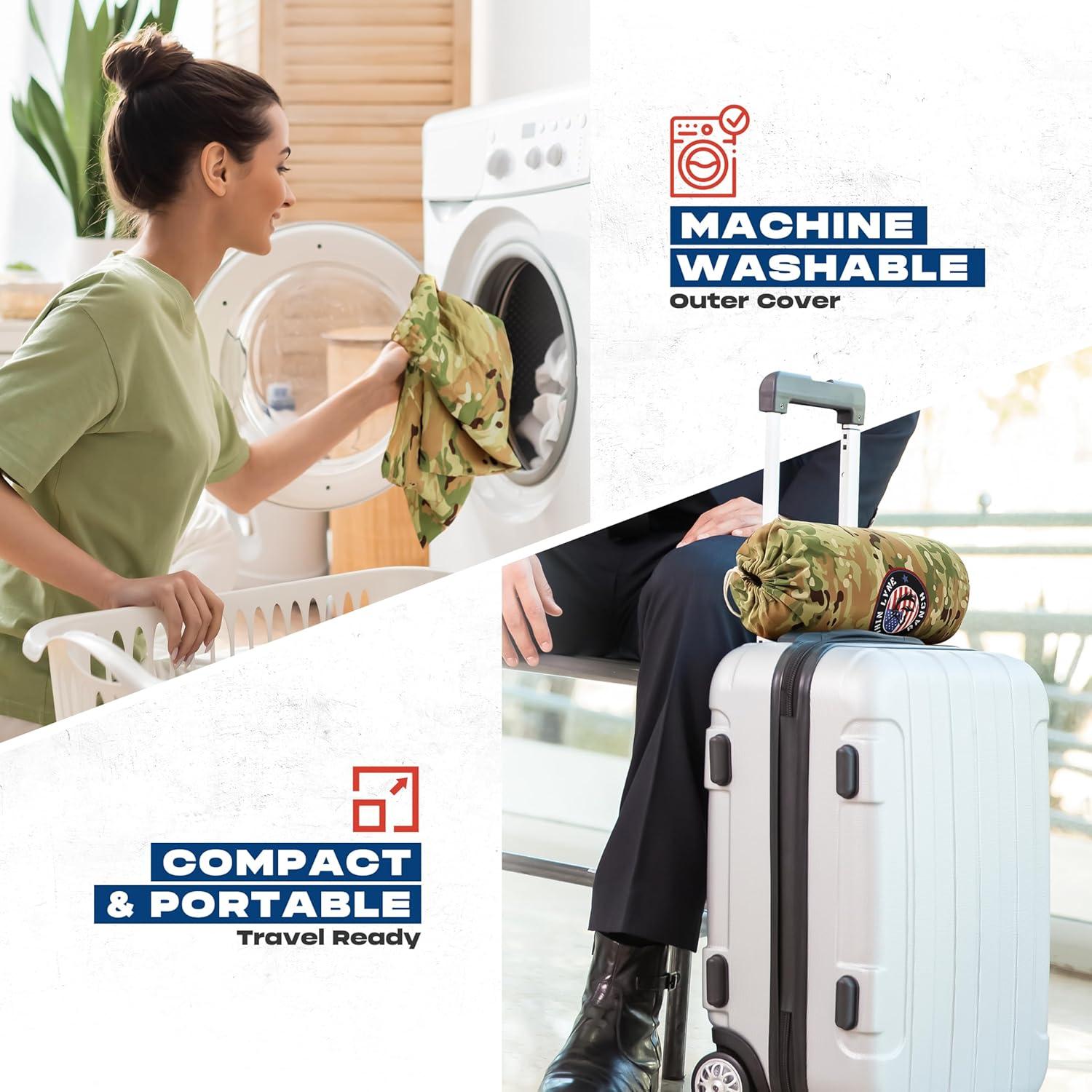 Almohada de Viaje ThinLyneRanch Camo DP Espuma Viscoelástica