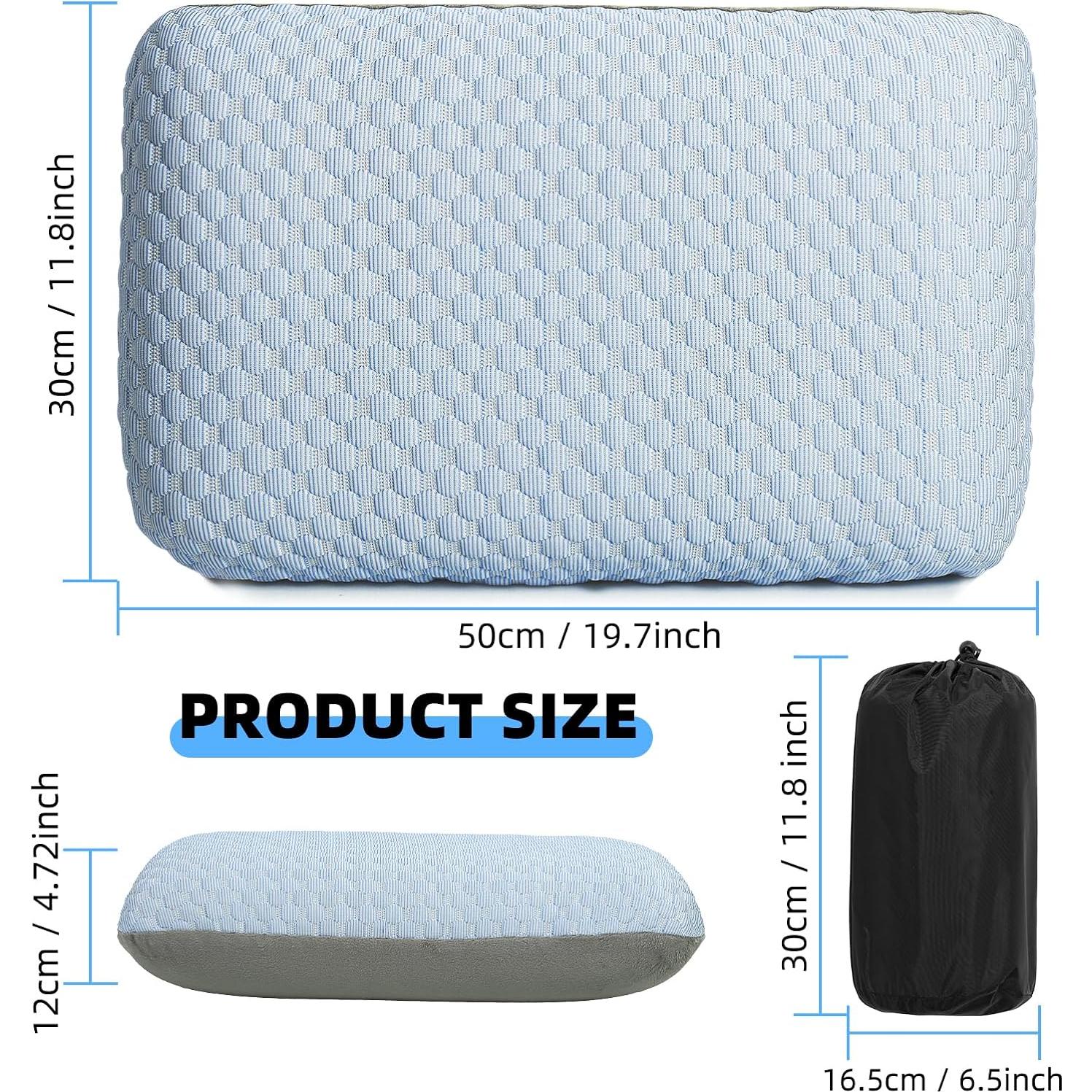 Almohada de Viaje Crisonky 4.1-F Espuma Viscoelástica 50x30x12cm