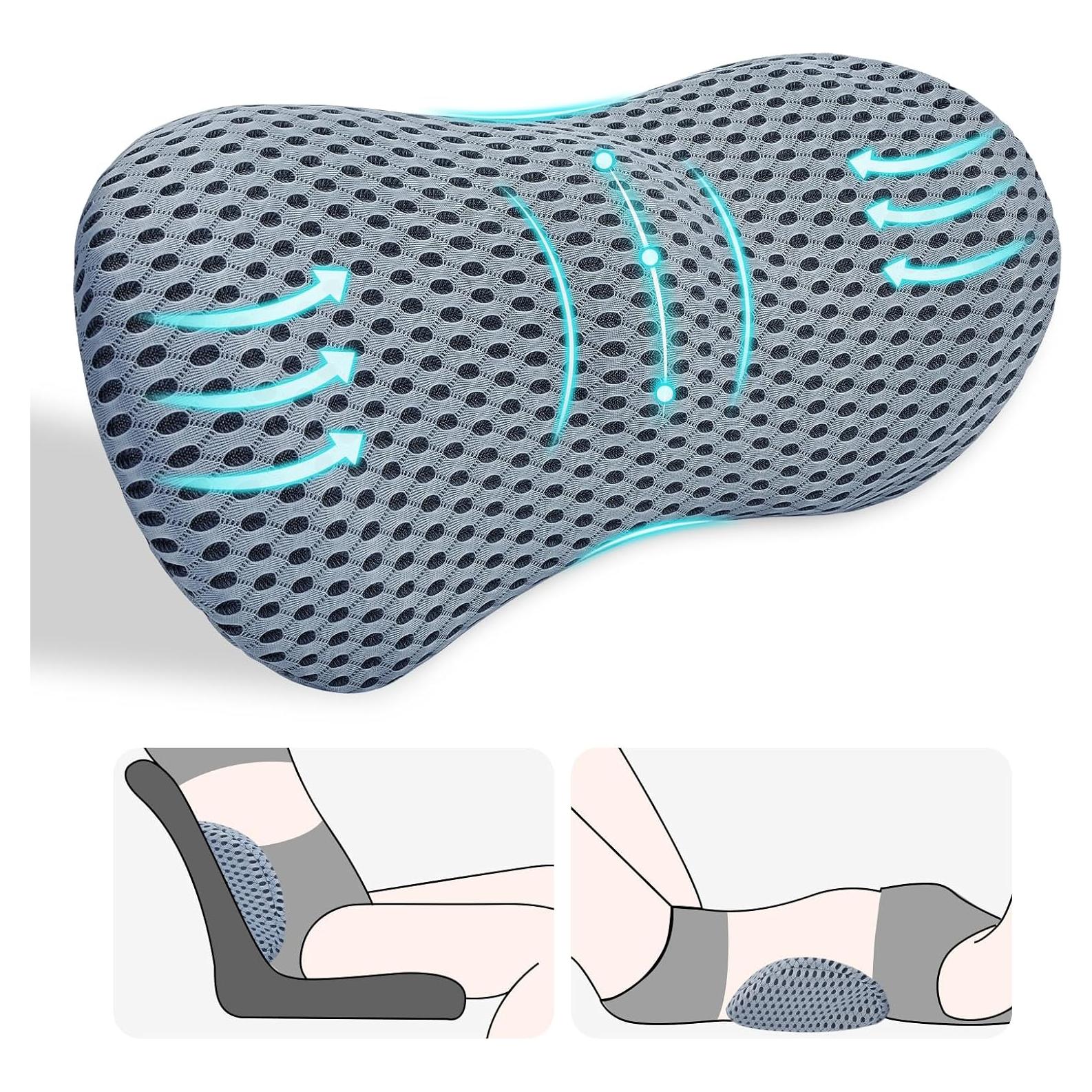 Almohada Lumbar Kasney de Espuma Viscoelástica - Gris