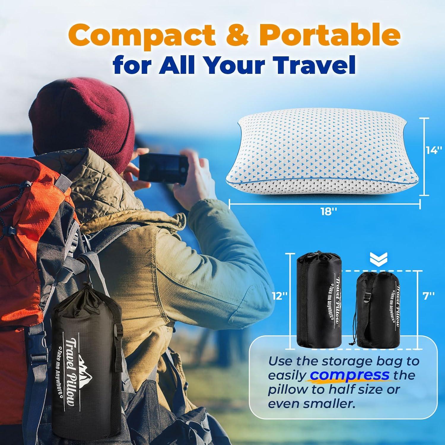 Almohada de Espuma de Memoria Fulocean 45x35cm Ajustable