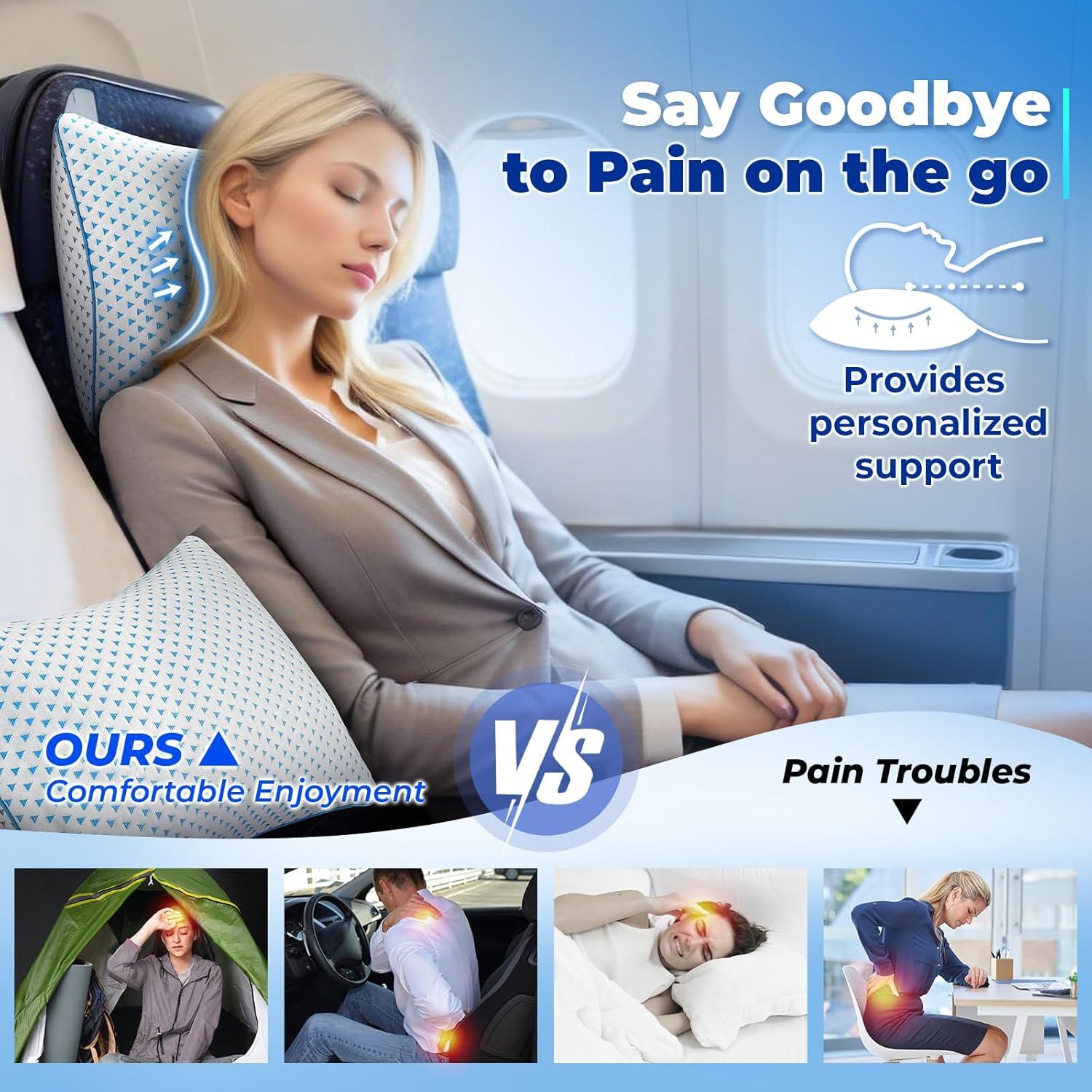 Almohada de Espuma de Memoria Fulocean 45x35cm Ajustable