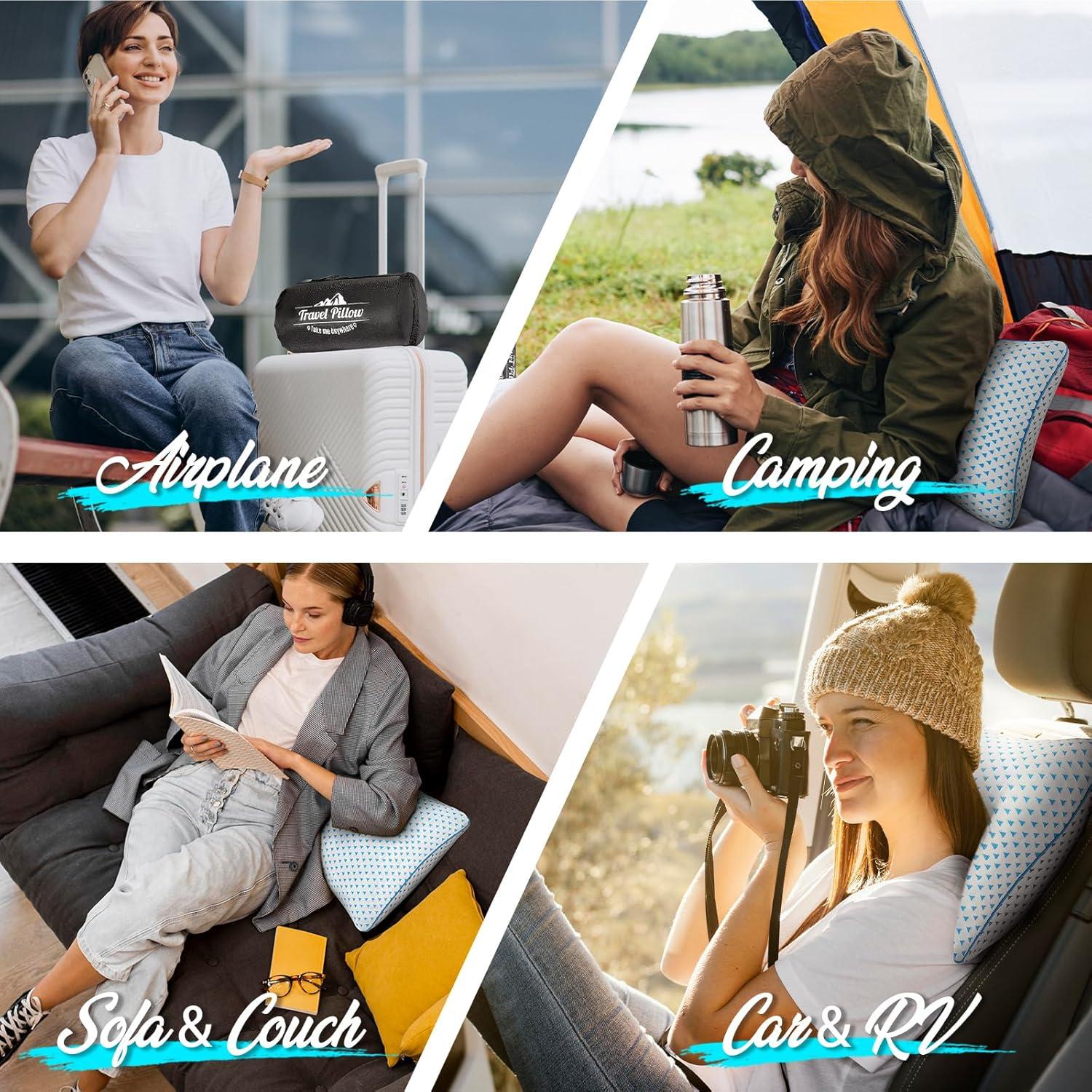 Almohada de Espuma de Memoria Fulocean 45x35cm Ajustable