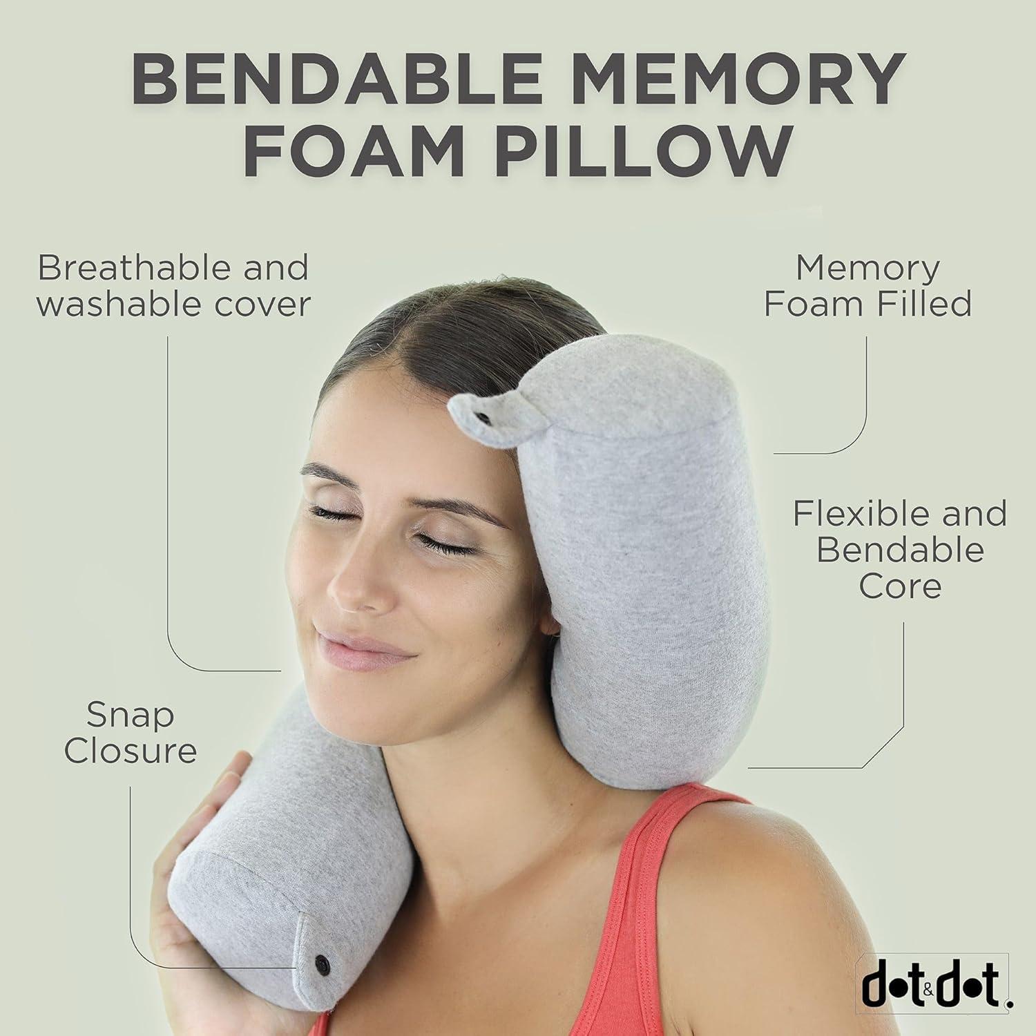 Almohada de Viaje Dot&Dot Espuma con Memoria Gris 66 cm