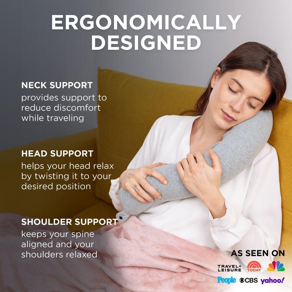 Almohada de Viaje Dot&Dot Espuma con Memoria Gris 66 cm