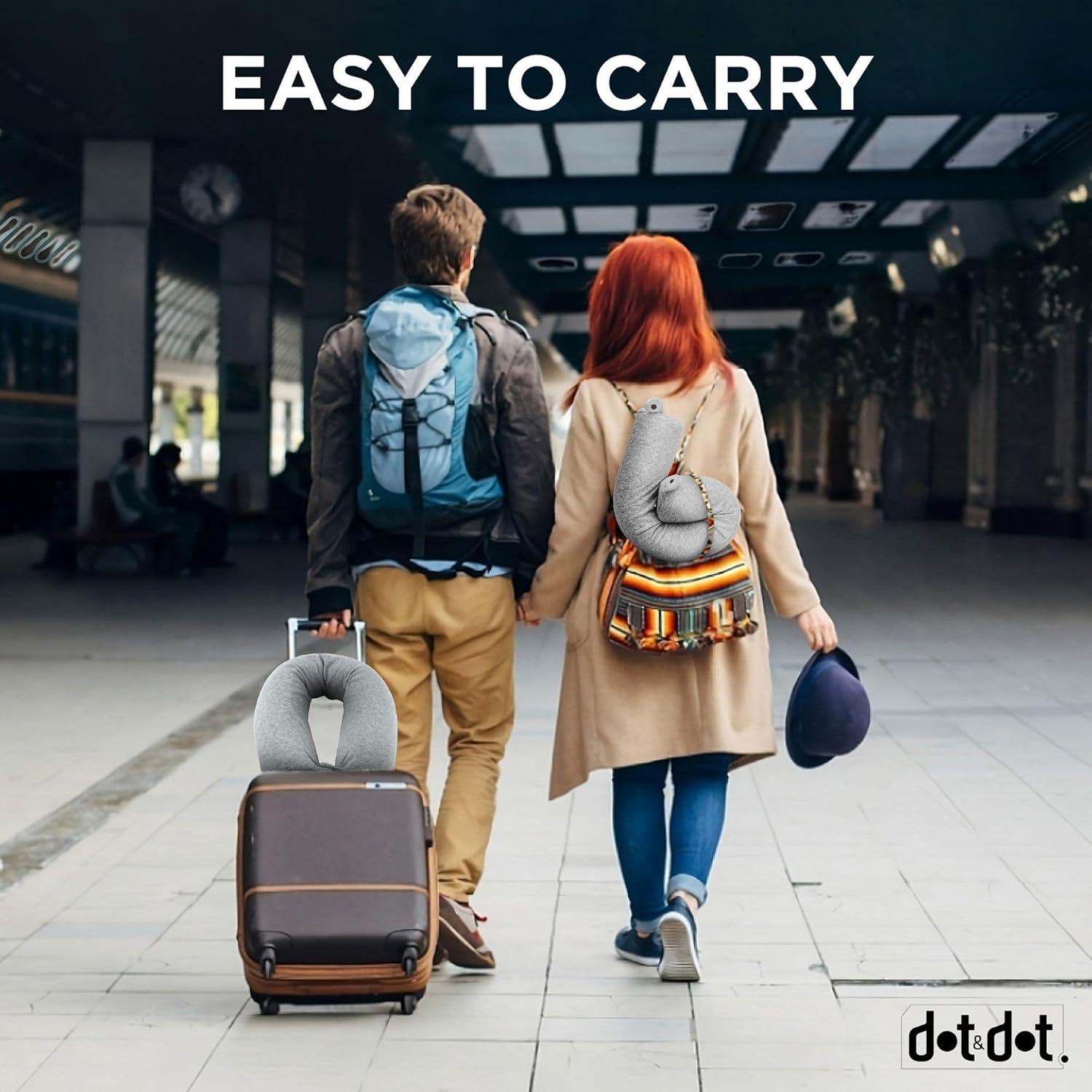 Almohada de Viaje Dot&Dot Espuma con Memoria Gris 66 cm