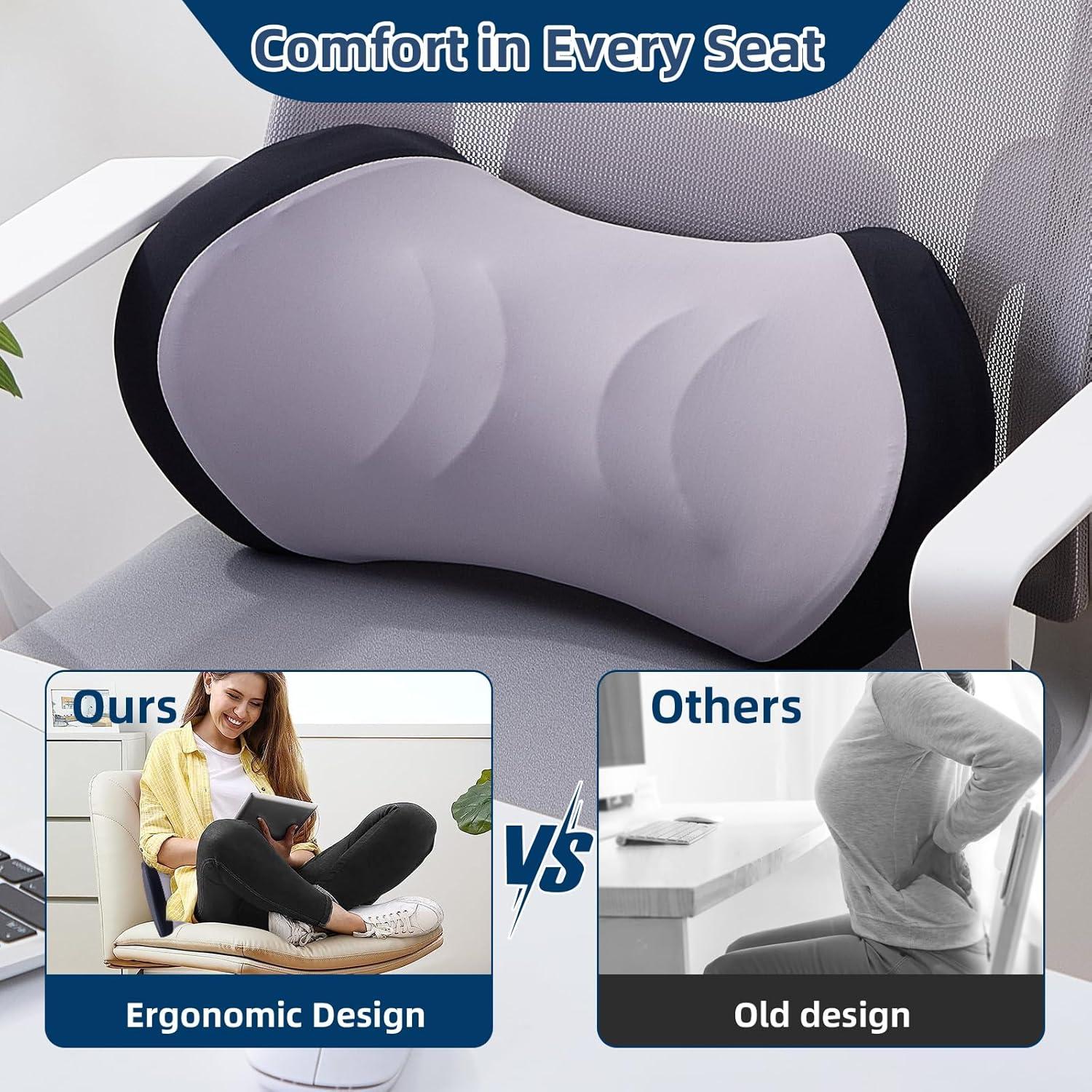 Almohada Lumbar Ergonómica Lekewn para Silla y Coche