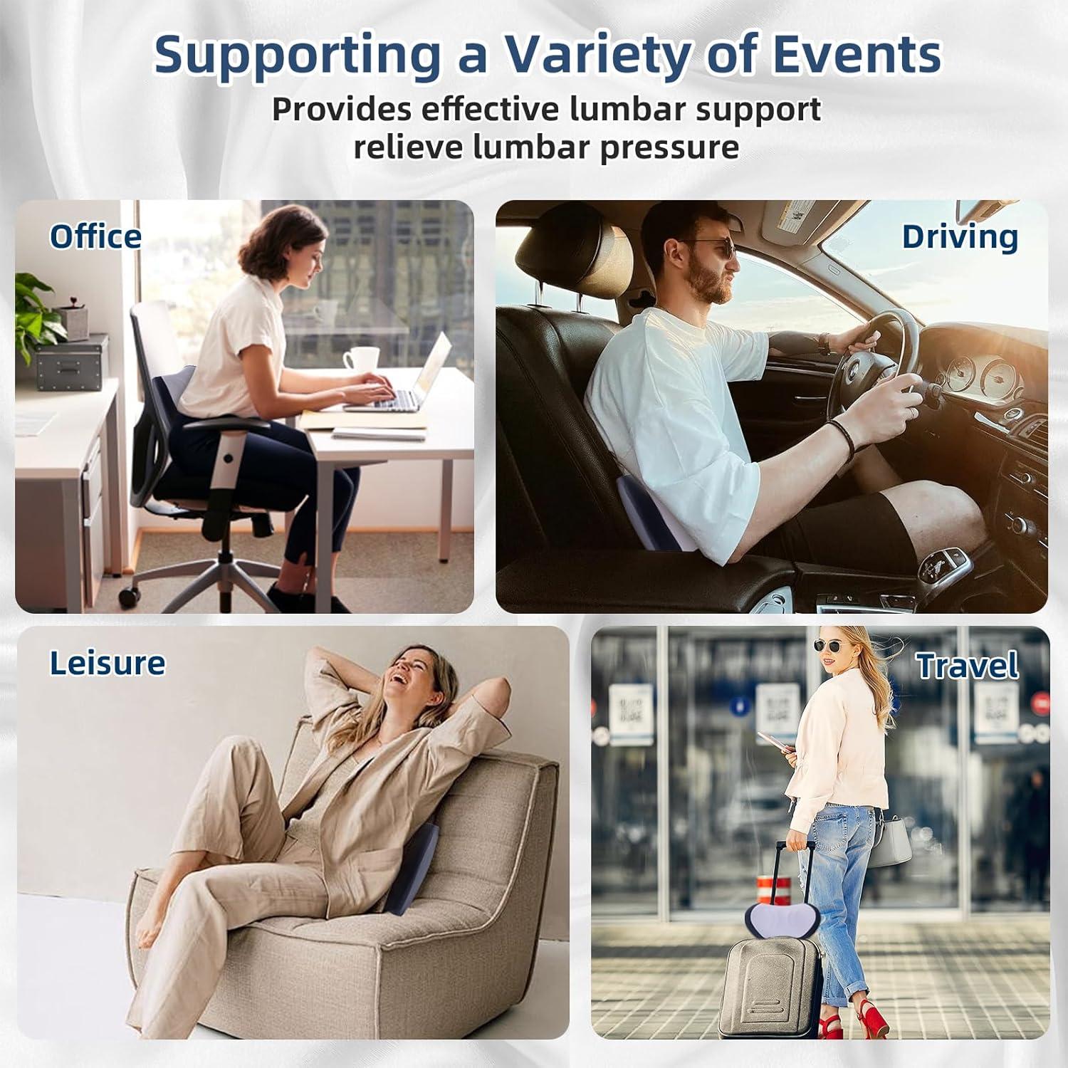 Almohada Lumbar Ergonómica Lekewn para Silla y Coche