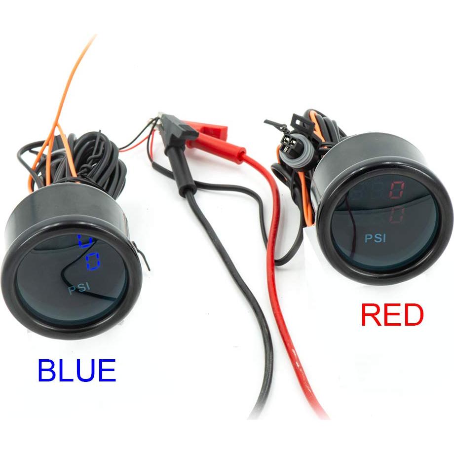 Manómetro Digital CNRAQR 52mm Doble Pantalla 0-15 Bar Rojo