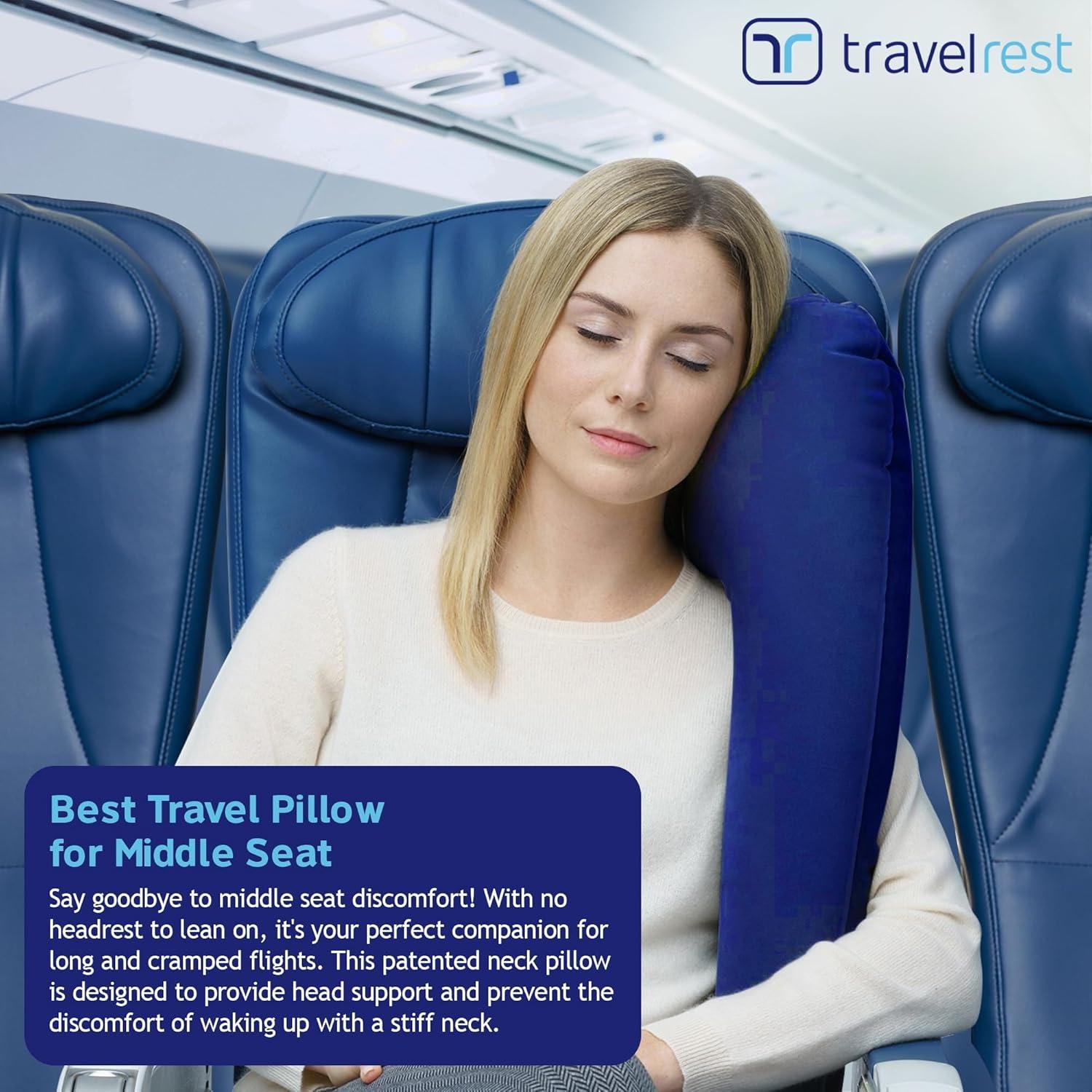 Almohada de Viaje Travelrest Ultimate Inflable Azul