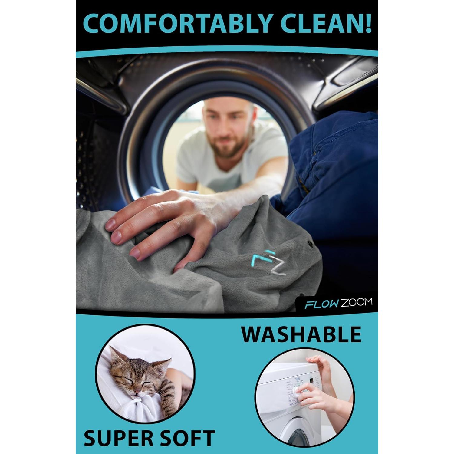 Almohada de Cuello Inflable FLOWZOOM L Gris Plateado