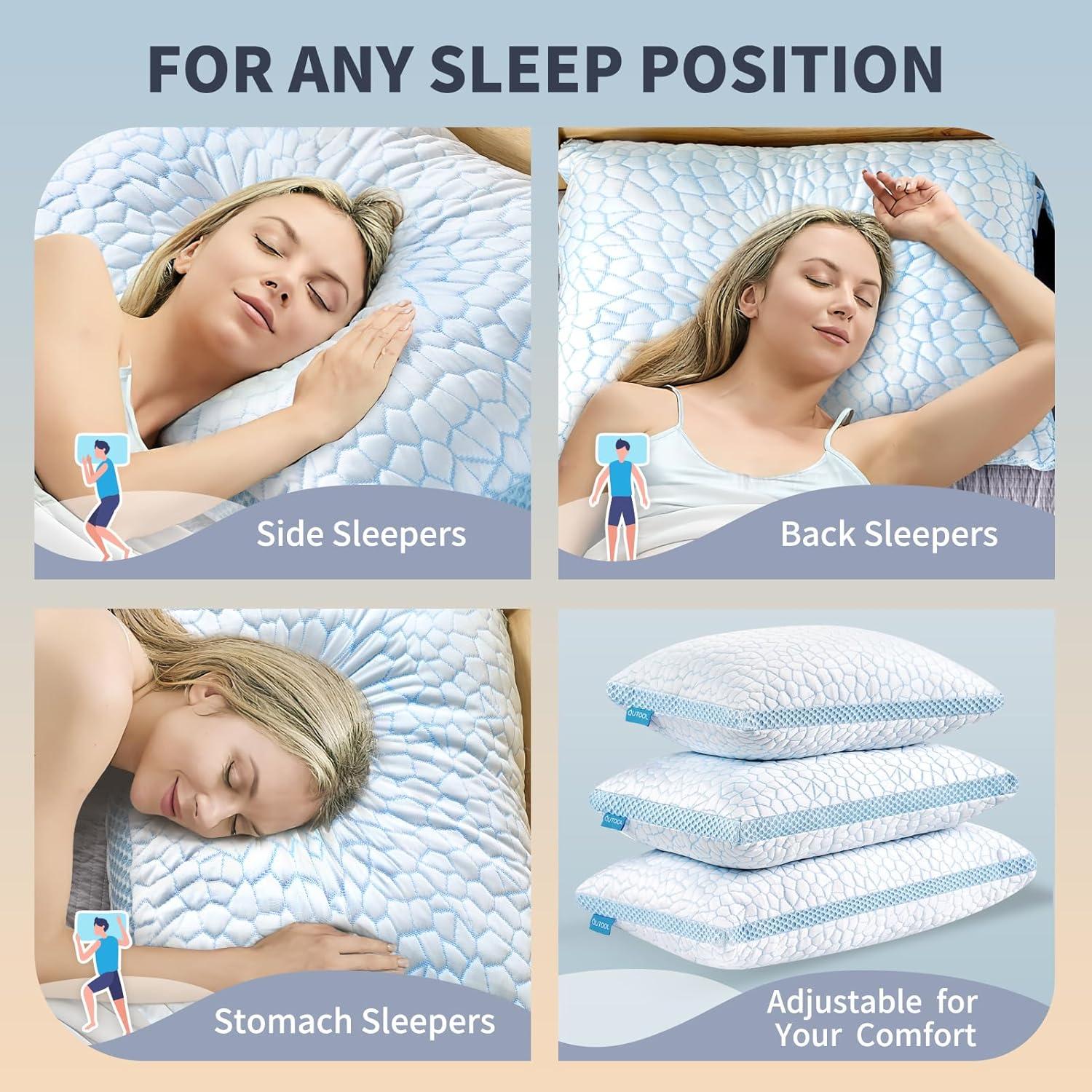 Almohada Enfriamiento QUTOOL Doble Cara Queen Set 2