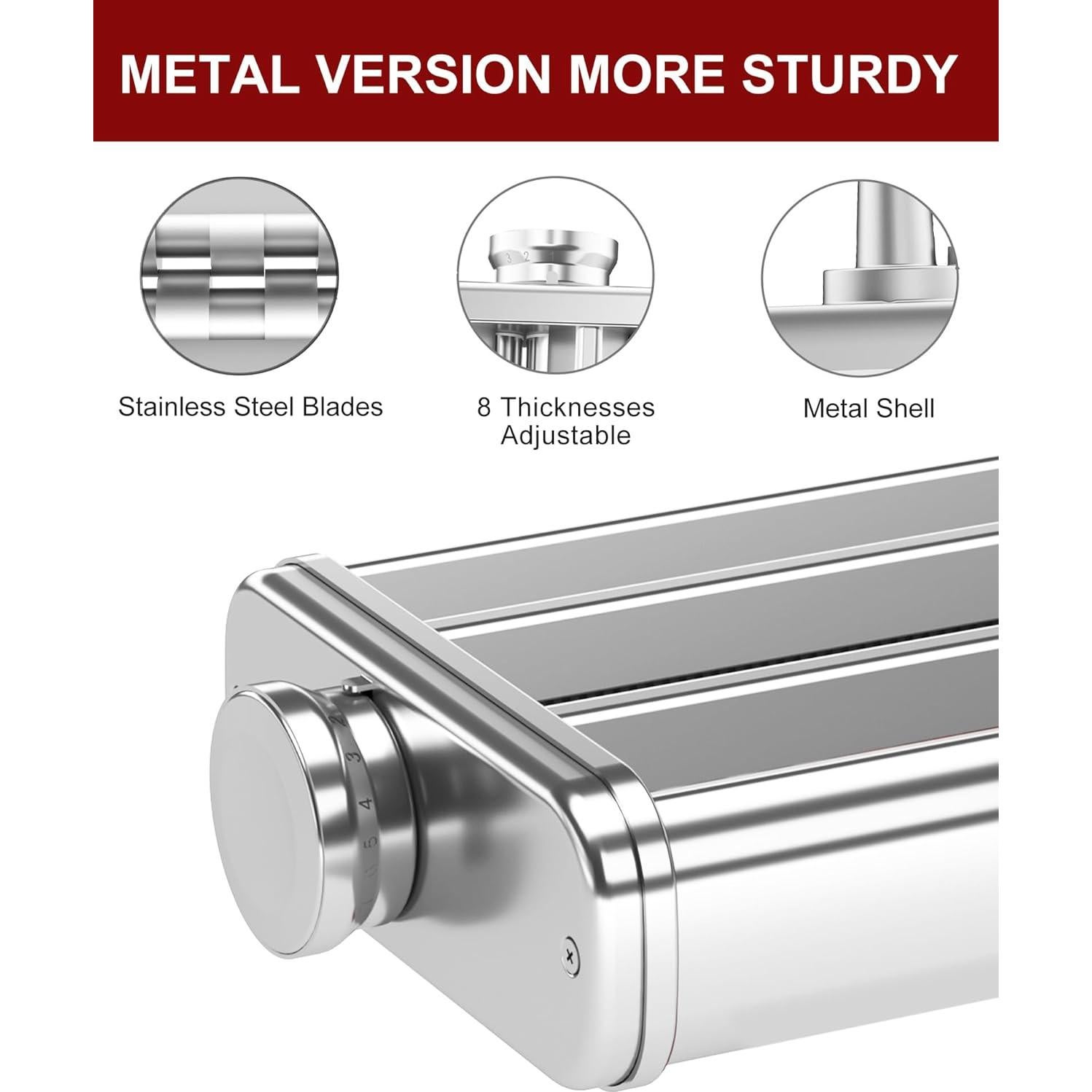 Accesorio de Pasta 3 en 1 NEWSETS para Mezclador KitchenAid