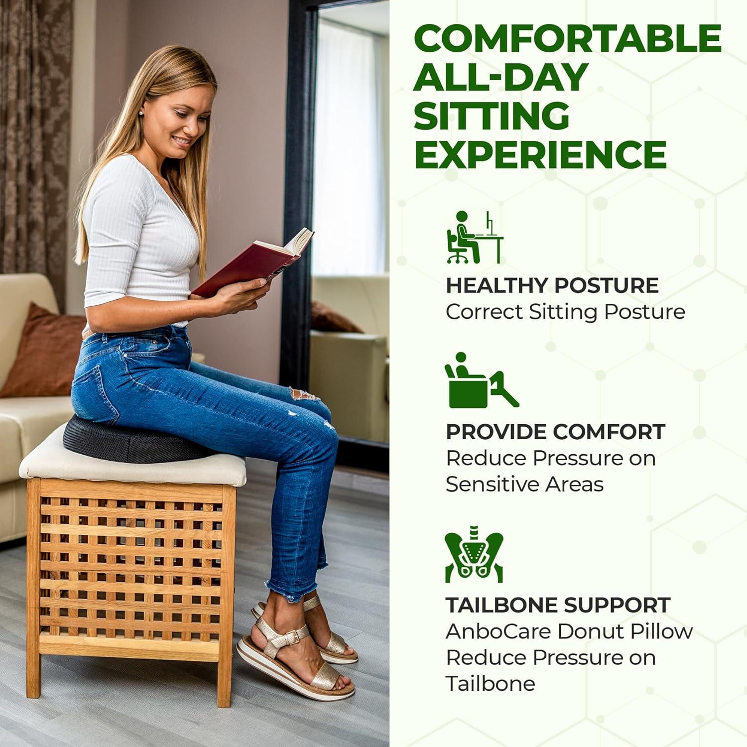 Almohada de Gel Viscoelástica AnboCare para Dolor de Cola 41.4x33.5cm