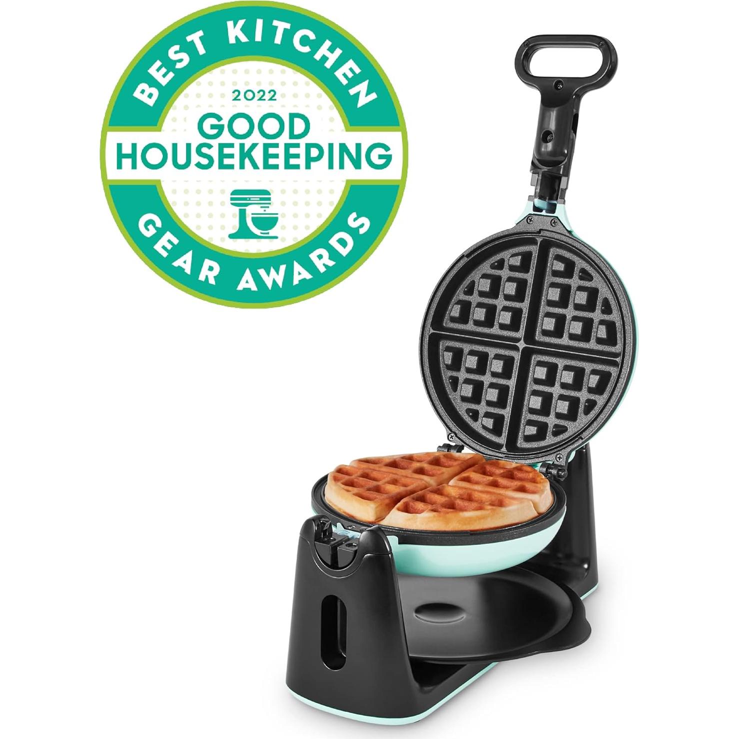 Máquina de Waffles Belgas DASH Aqua 16.5 cm Antiadherente