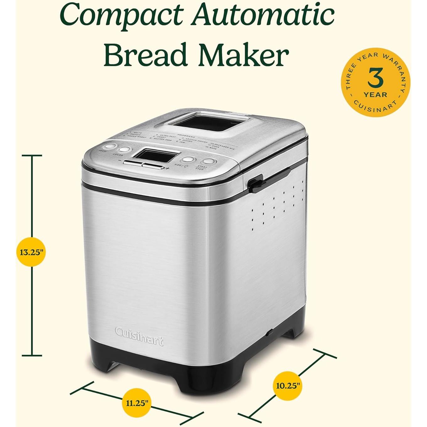 Máquina de Pan Cuisinart CBK-110NAS Compacta 2lb Automática