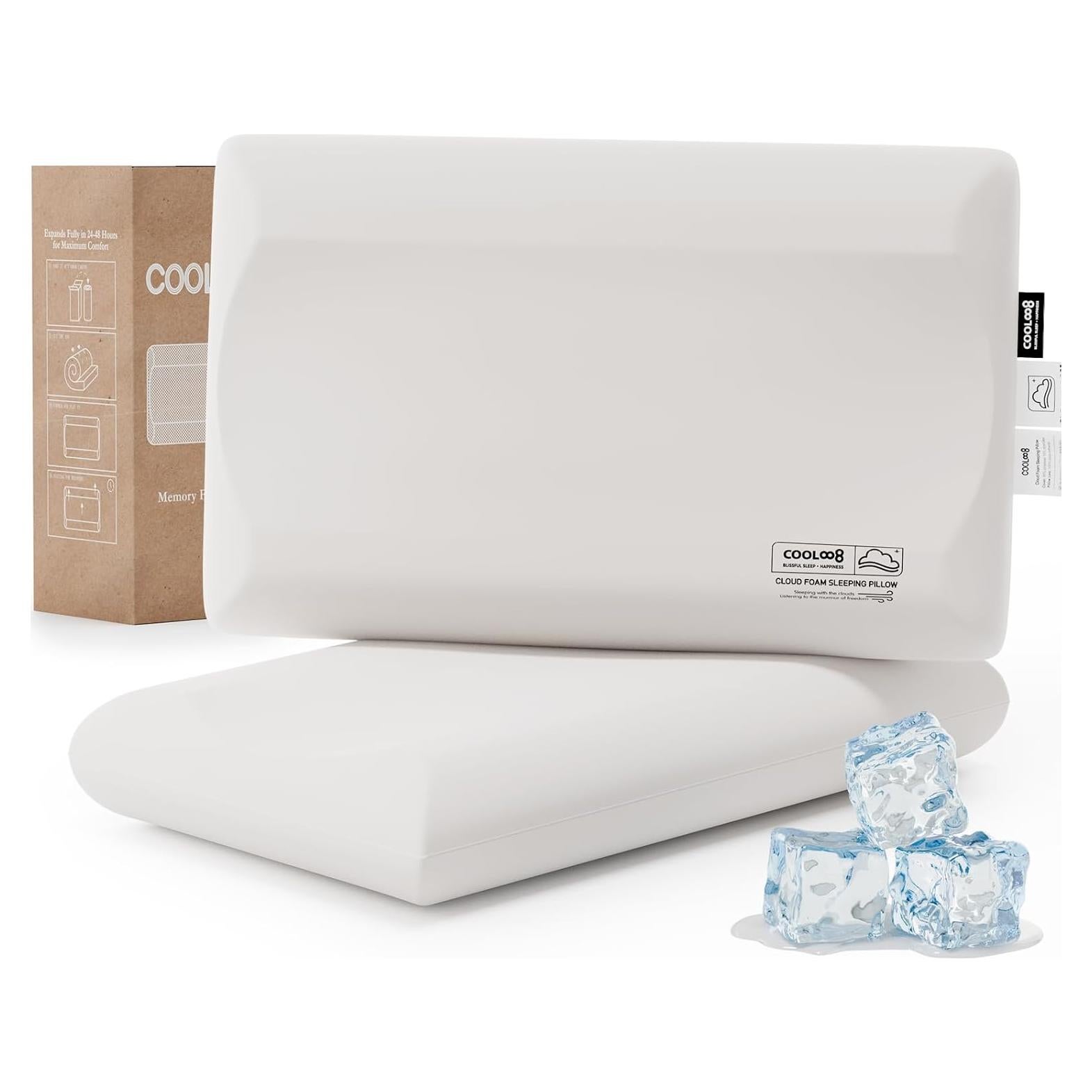 Juego de 2 almohadas viscoelásticas Cooloo8 tamaño queen