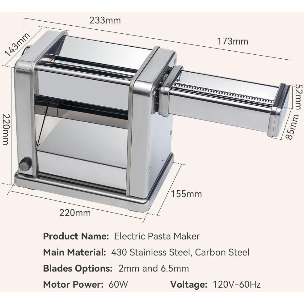 Máquina de Pasta Eléctrica Maxceysen MD150-II Acero Inoxidable