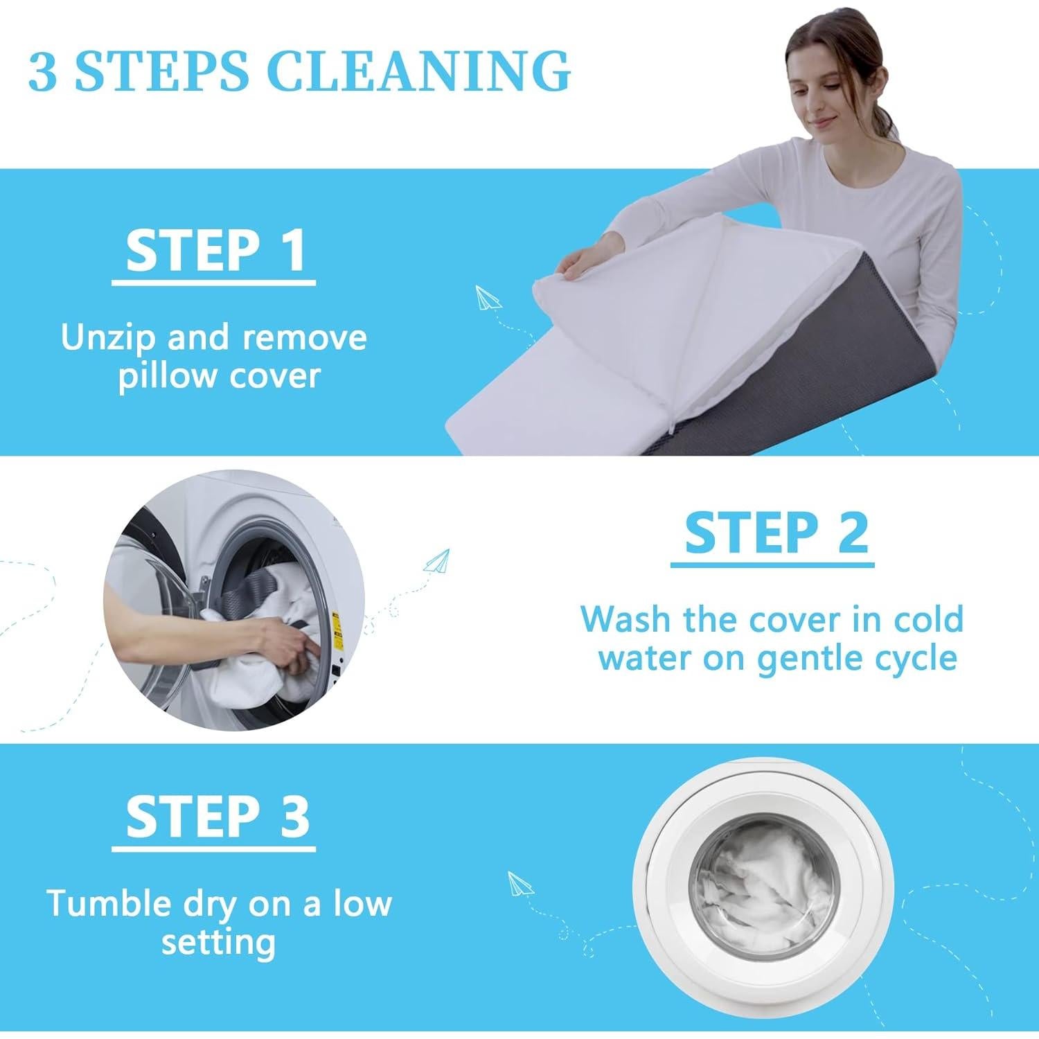 Cojín en forma de cuña Touchutopia 60x60 cm Espuma Viscoelástica