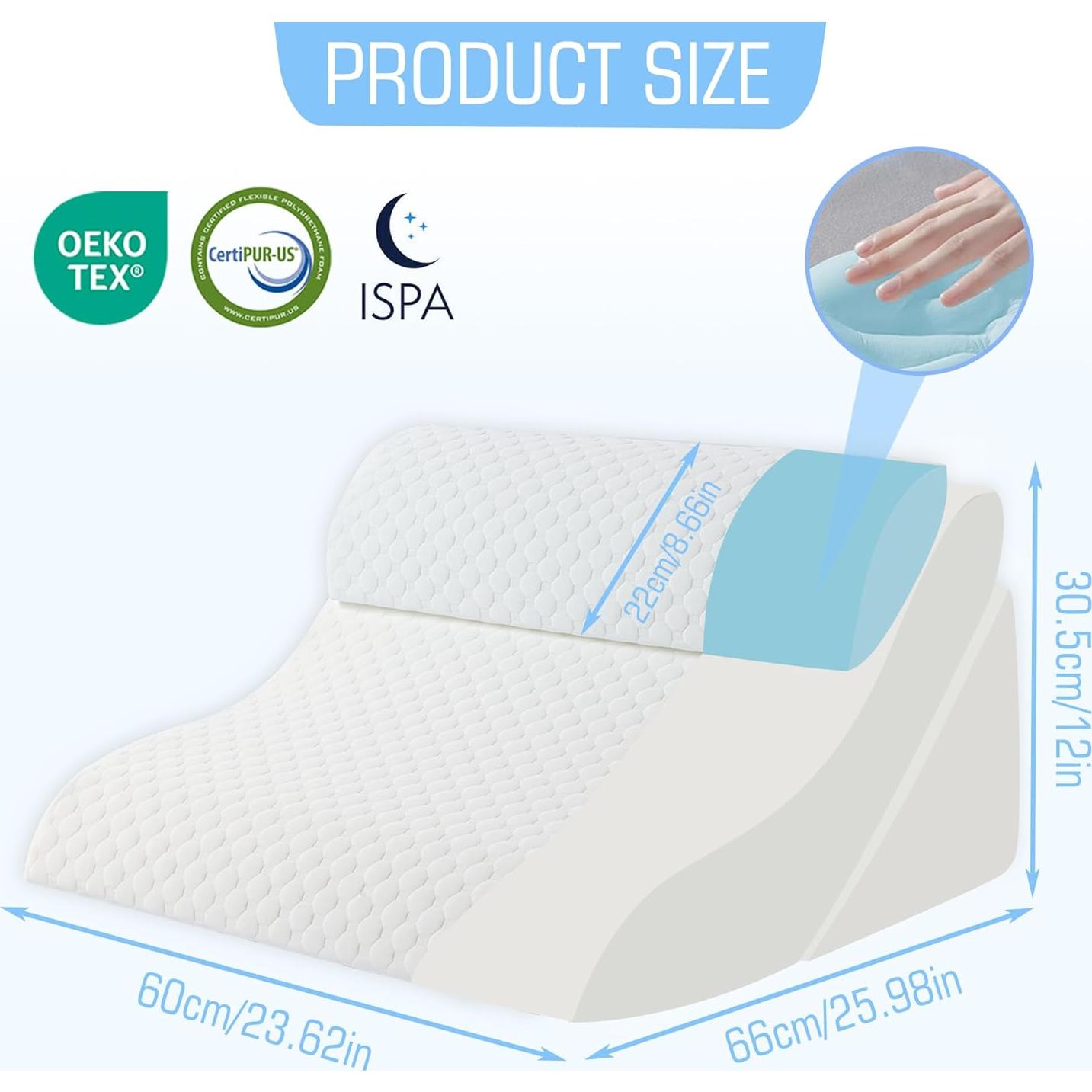 Almohada en Cuña Foamalusion 3 Piezas Ajustable 60 cm