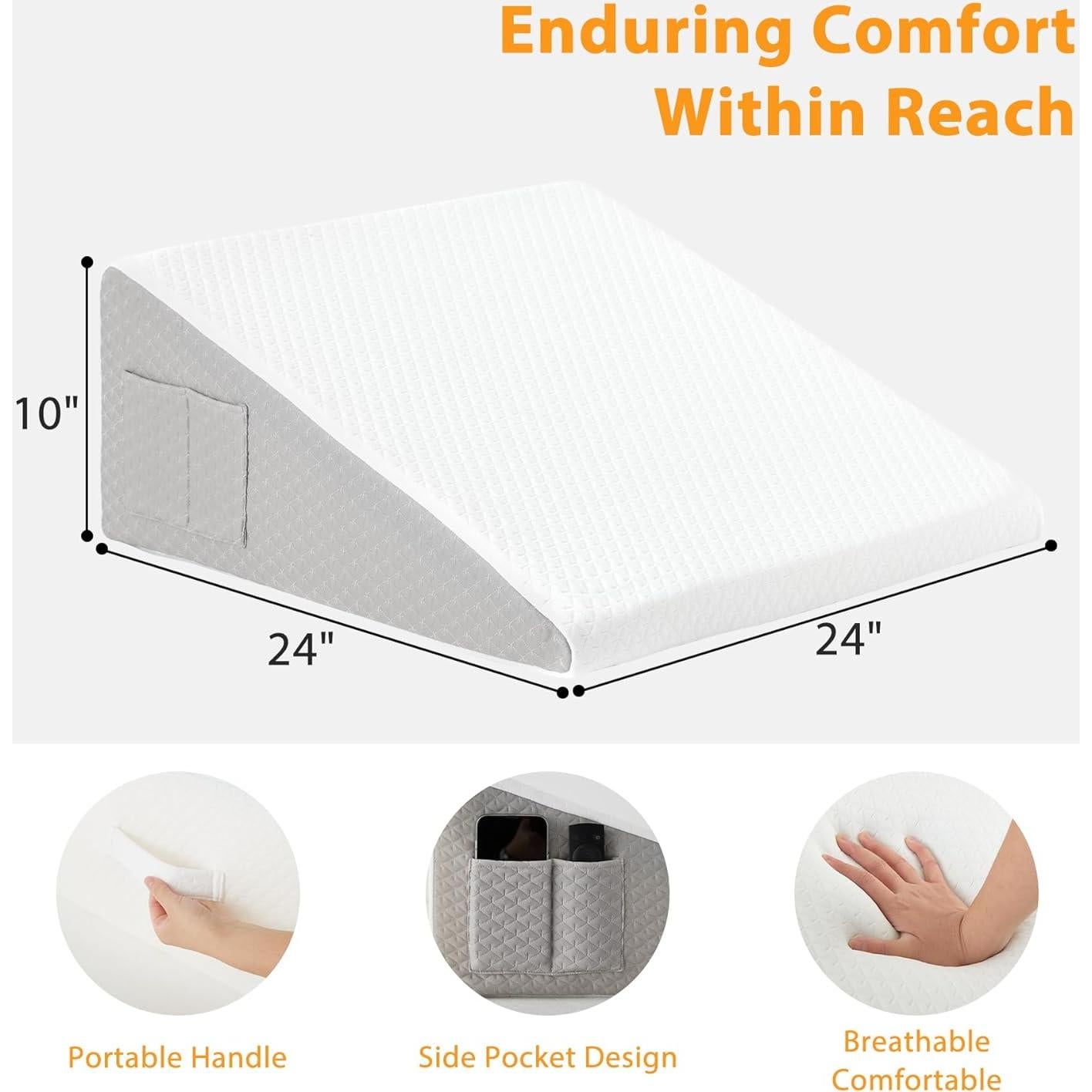 Cojín en Cuña Ruqmuis 25,4 cm Espuma Viscoelástica Blanco