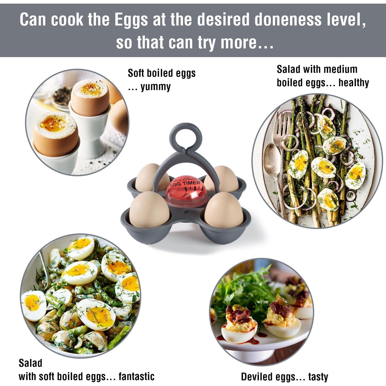 Temporizador de Huevos Esie Houzie con Soporte y Color