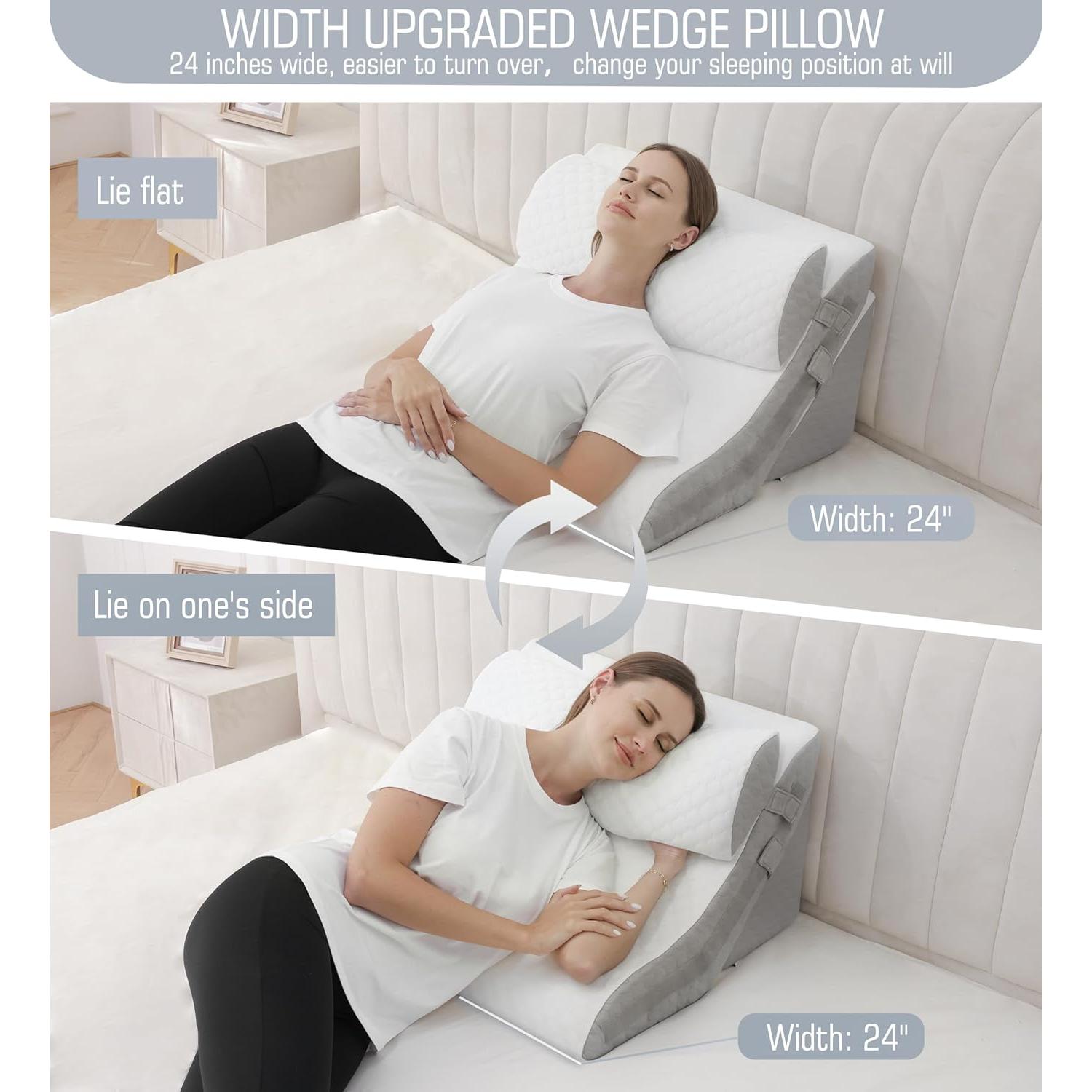 Cojín en cuña ajustable Foamalusion 60 cm para reflujo y ronquidos