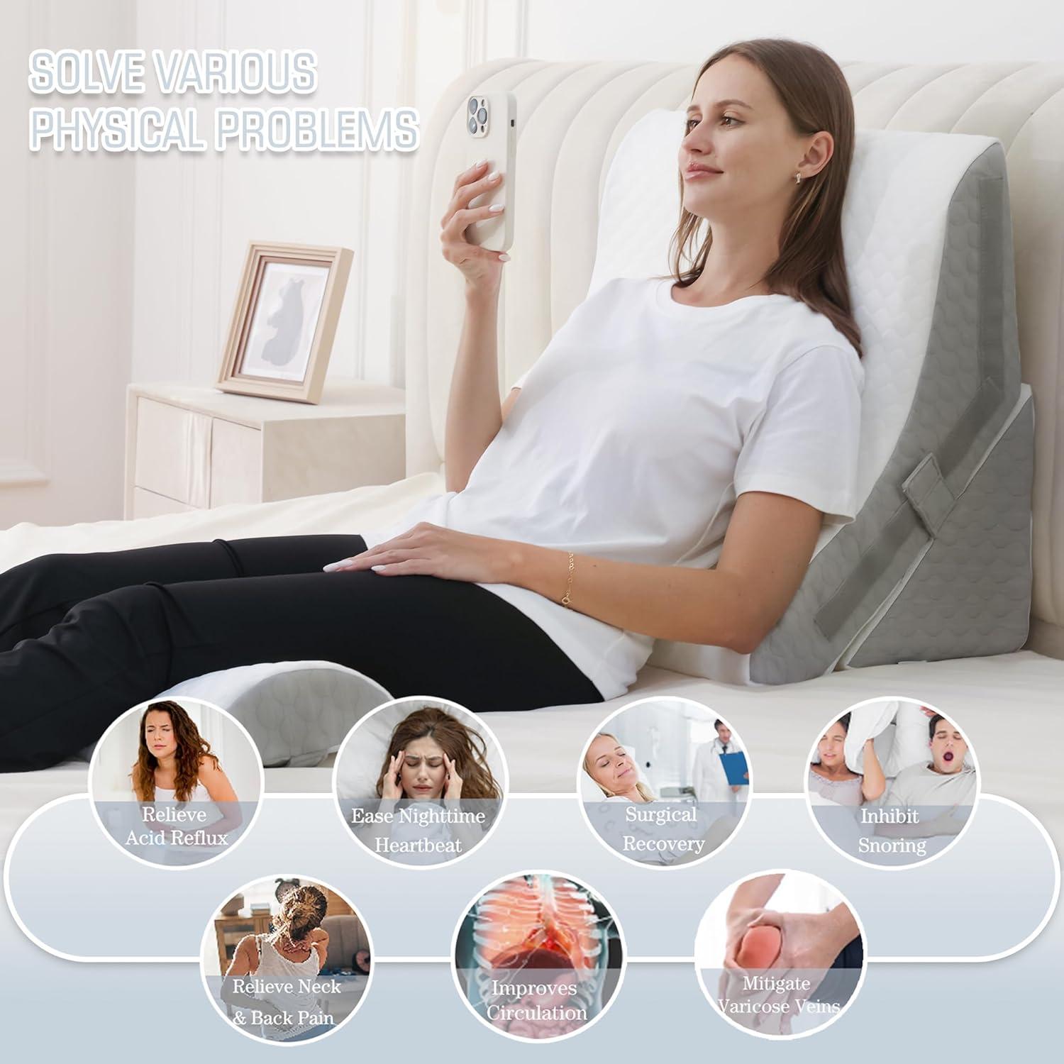 Cojín en cuña ajustable Foamalusion 60 cm para reflujo y ronquidos