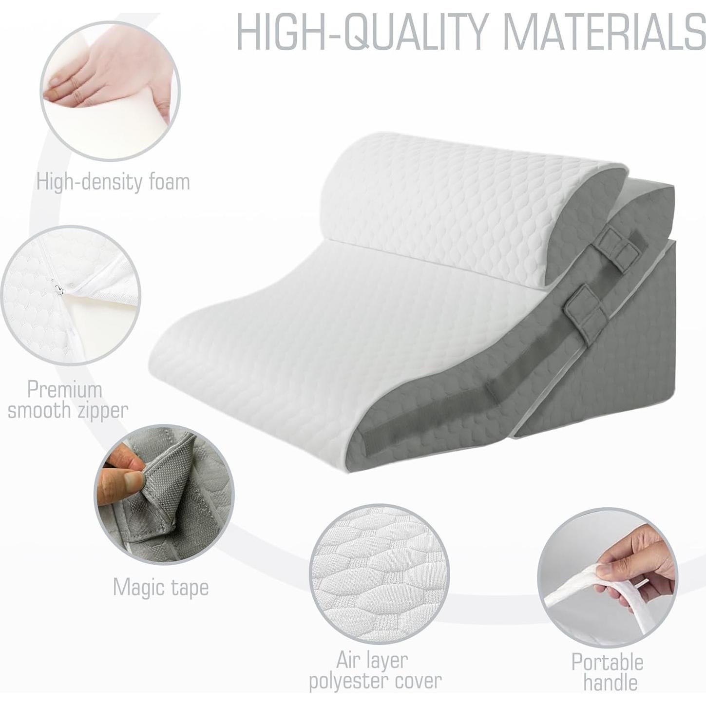 Cojín en cuña ajustable Foamalusion 60 cm para reflujo y ronquidos