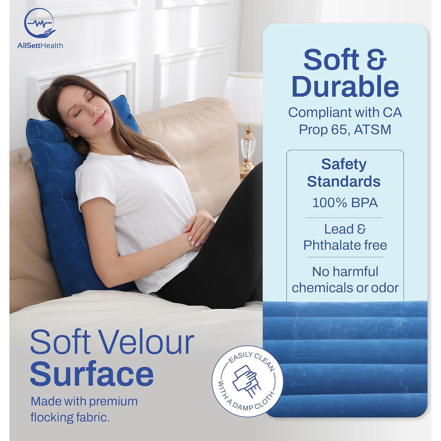 Almohada Inflable en Forma de Cuña AllSett Health 61x58cm