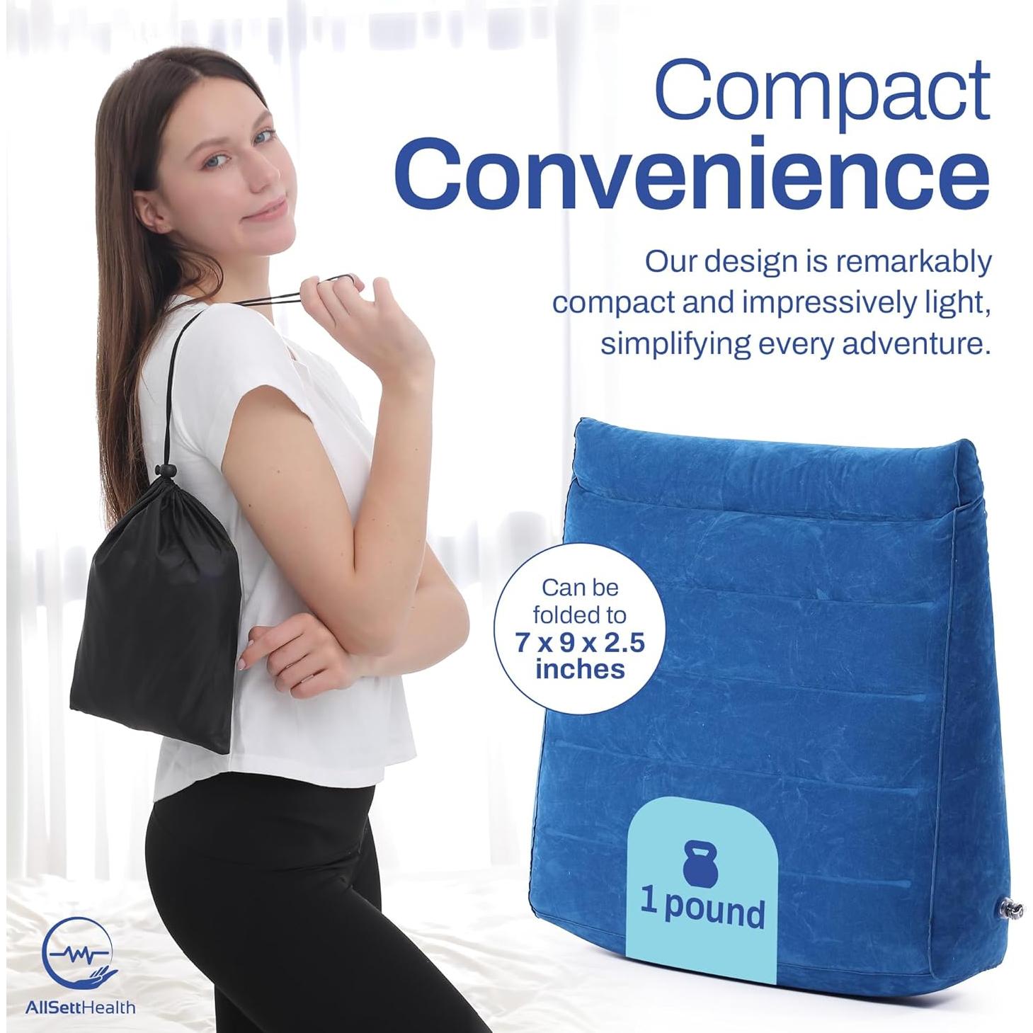 Almohada Inflable en Forma de Cuña AllSett Health 61x58cm