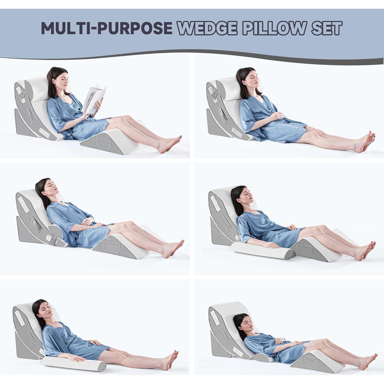 Yojoker Juego de 4 Almohadas Ortopédicas en Cuña 3.99 kg