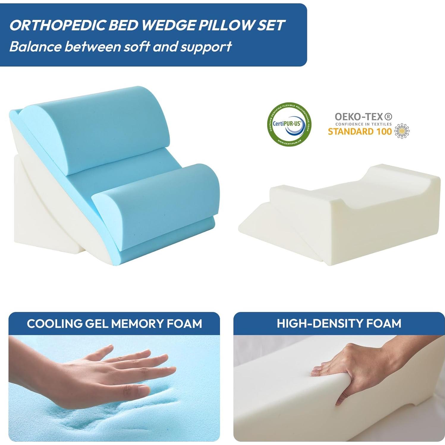 Juego de 6 almohadas en cuña Ahpmeoa para recuperación