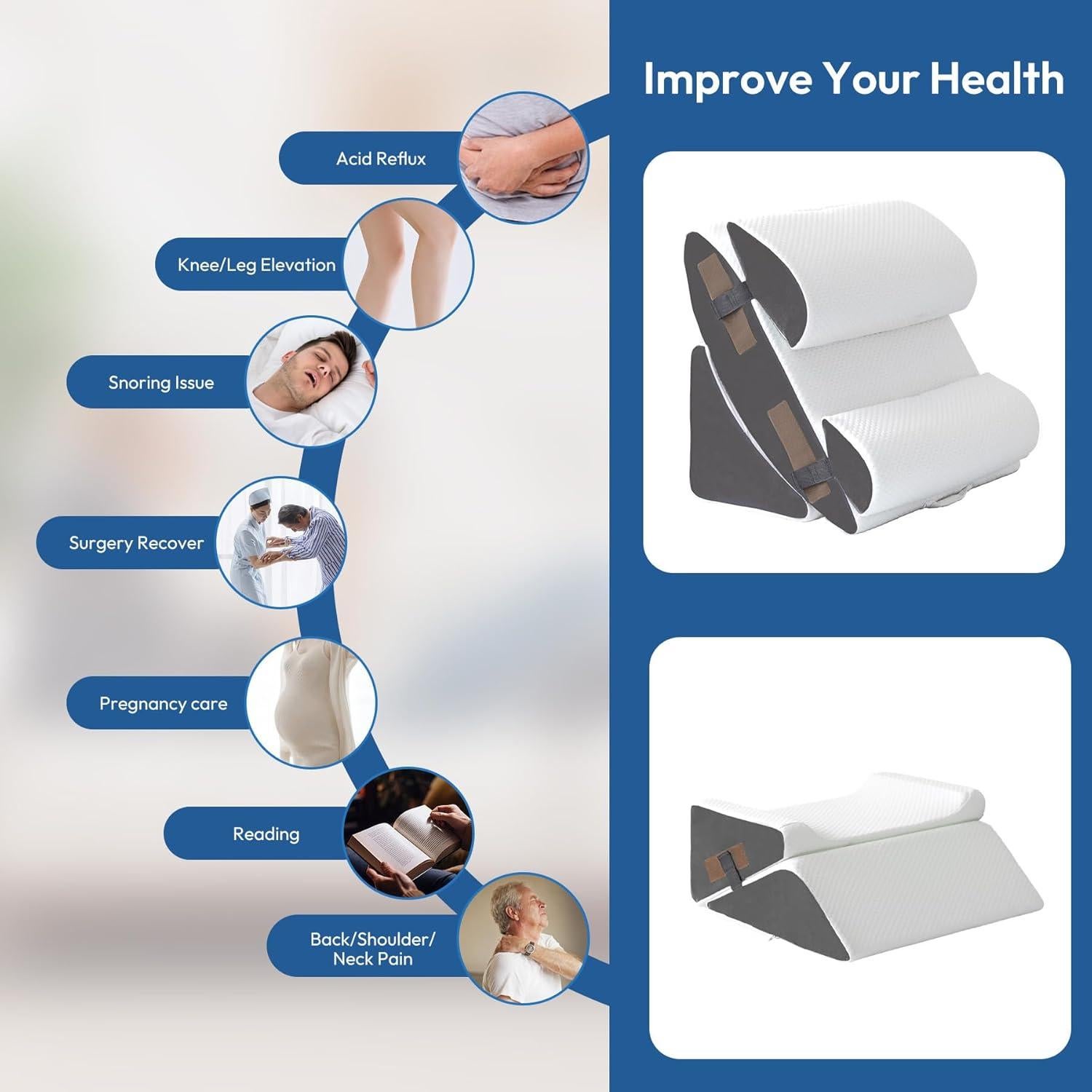 Juego de 6 almohadas en cuña Ahpmeoa para recuperación