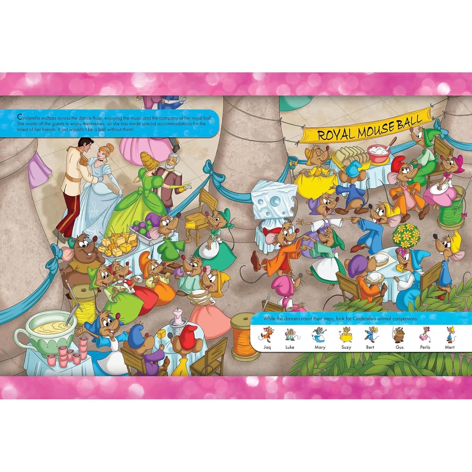 Disney Princess, Moana, Airiel, Rapunzel, and More! - 3D Look and Find Activity Book! - Tiara 3D Glasses Included! - PI Kids