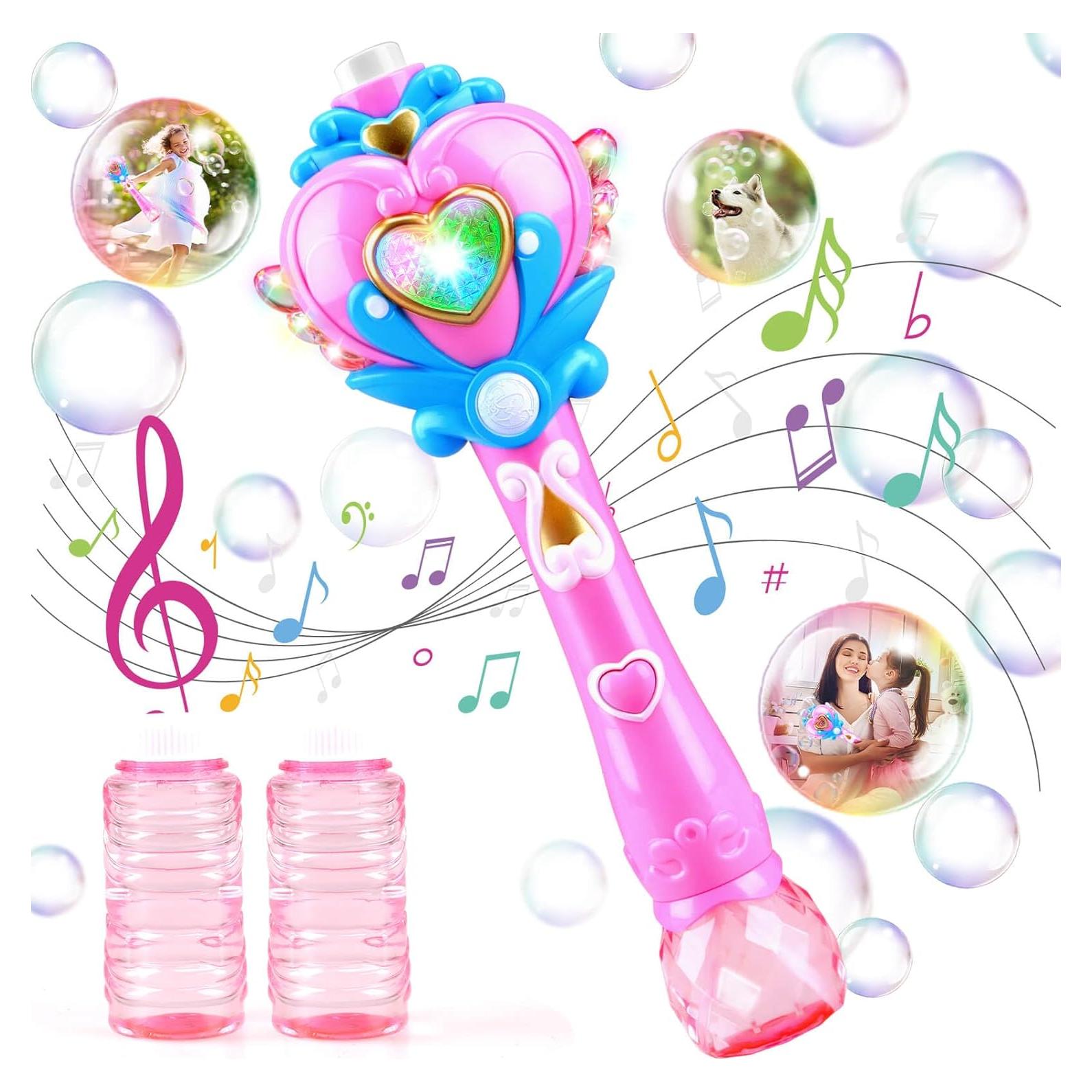 Varita de Burbuja Princesa Beria Rosa 26.4 cm para Niñas 3-10 Años