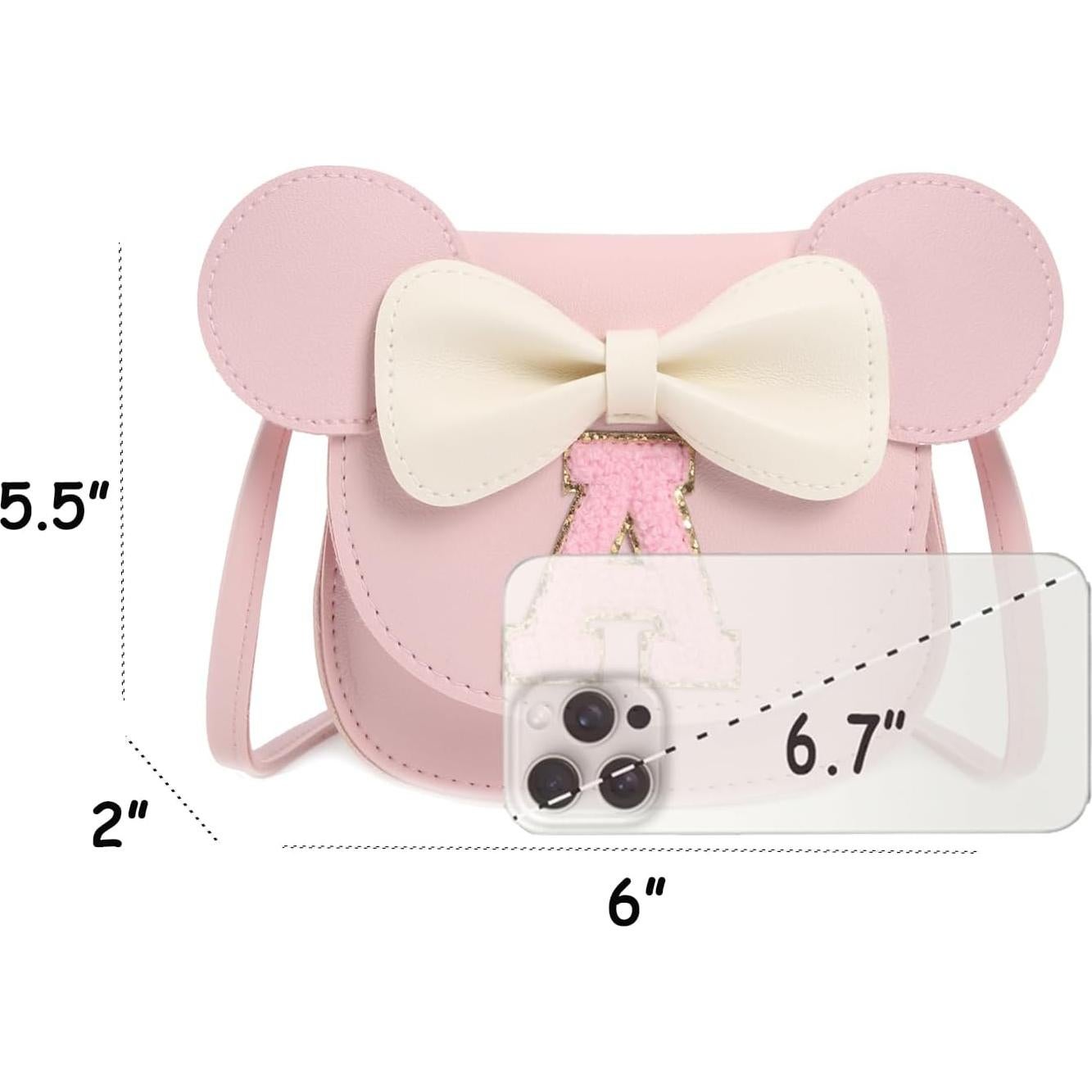 Bolso Cruzado para Niñas Rosa A con Lazo y Gafas