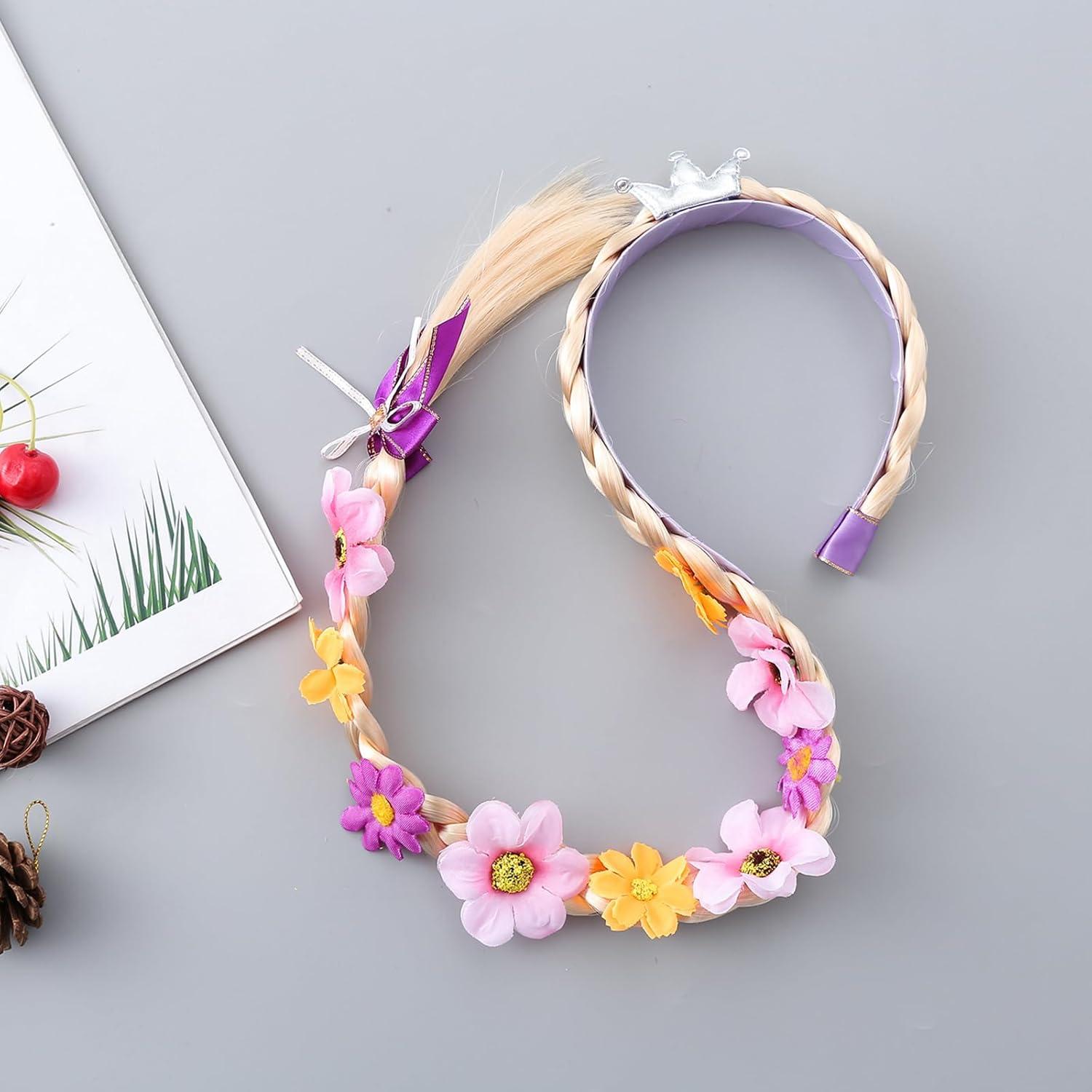 Peluca de Princesa Tatibana Trenzada Larga 73,66 cm Morado