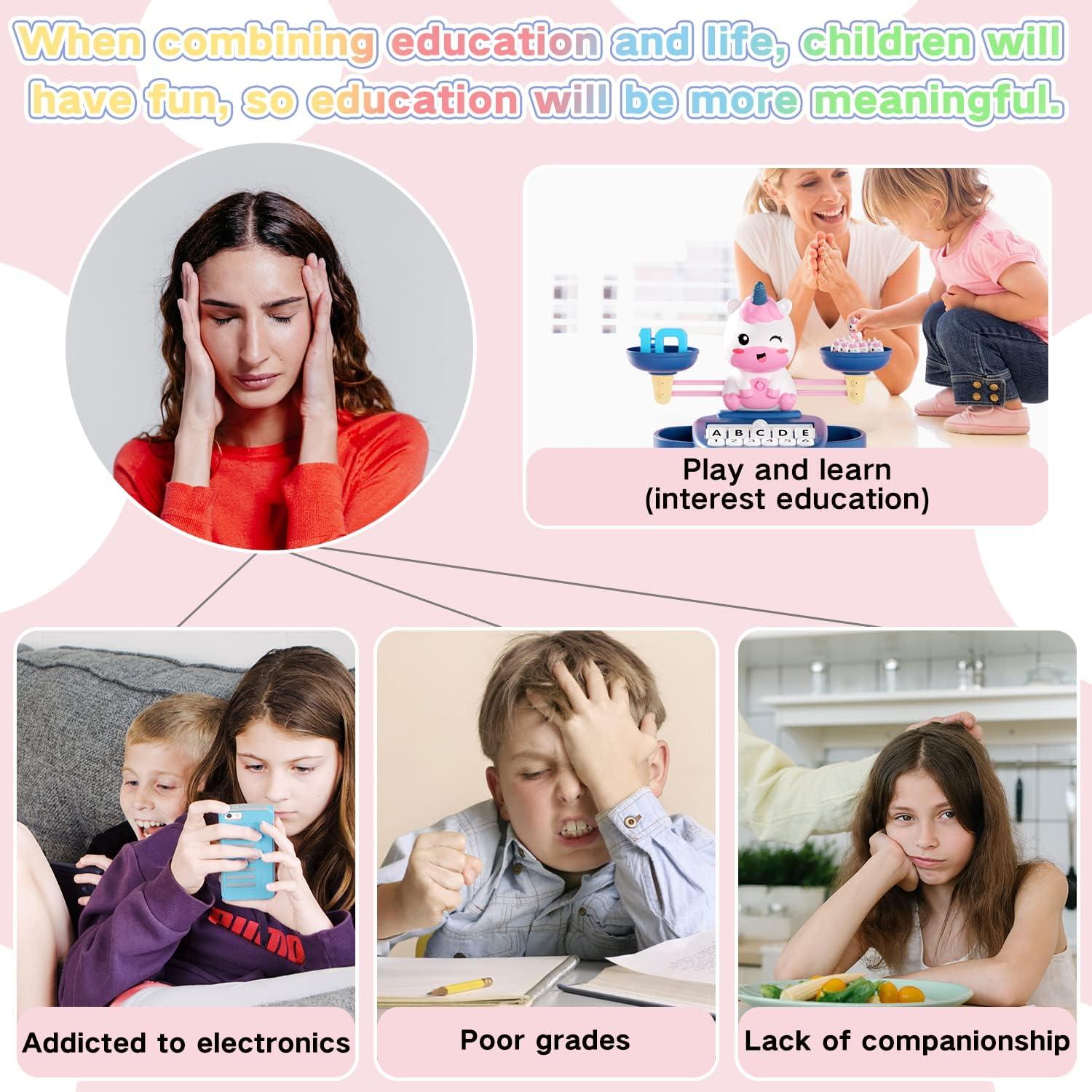 Juguete Educativo Unicornio HOPEEYE 3-7 Años Balanceo