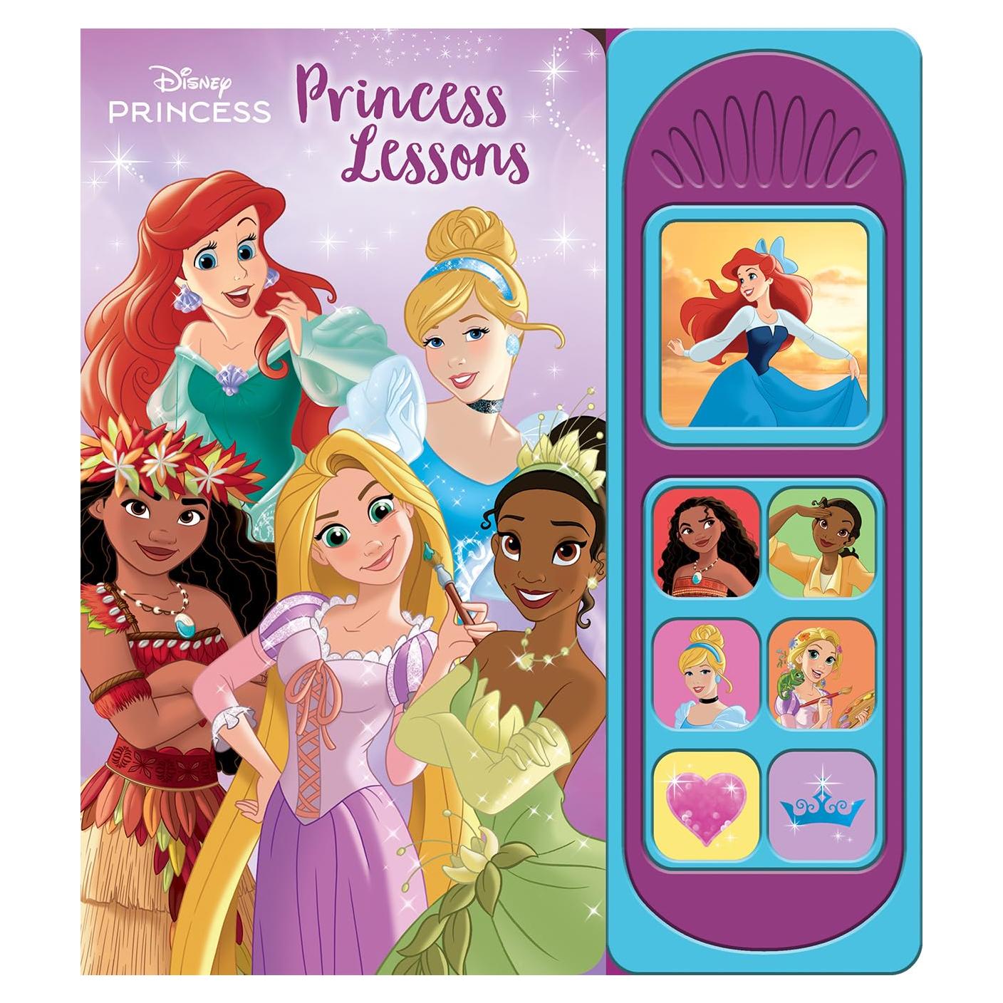 Disney Princess Moana, Ariel, Cinderella, and More! - Princess Lessons Sound Book - PI Kids