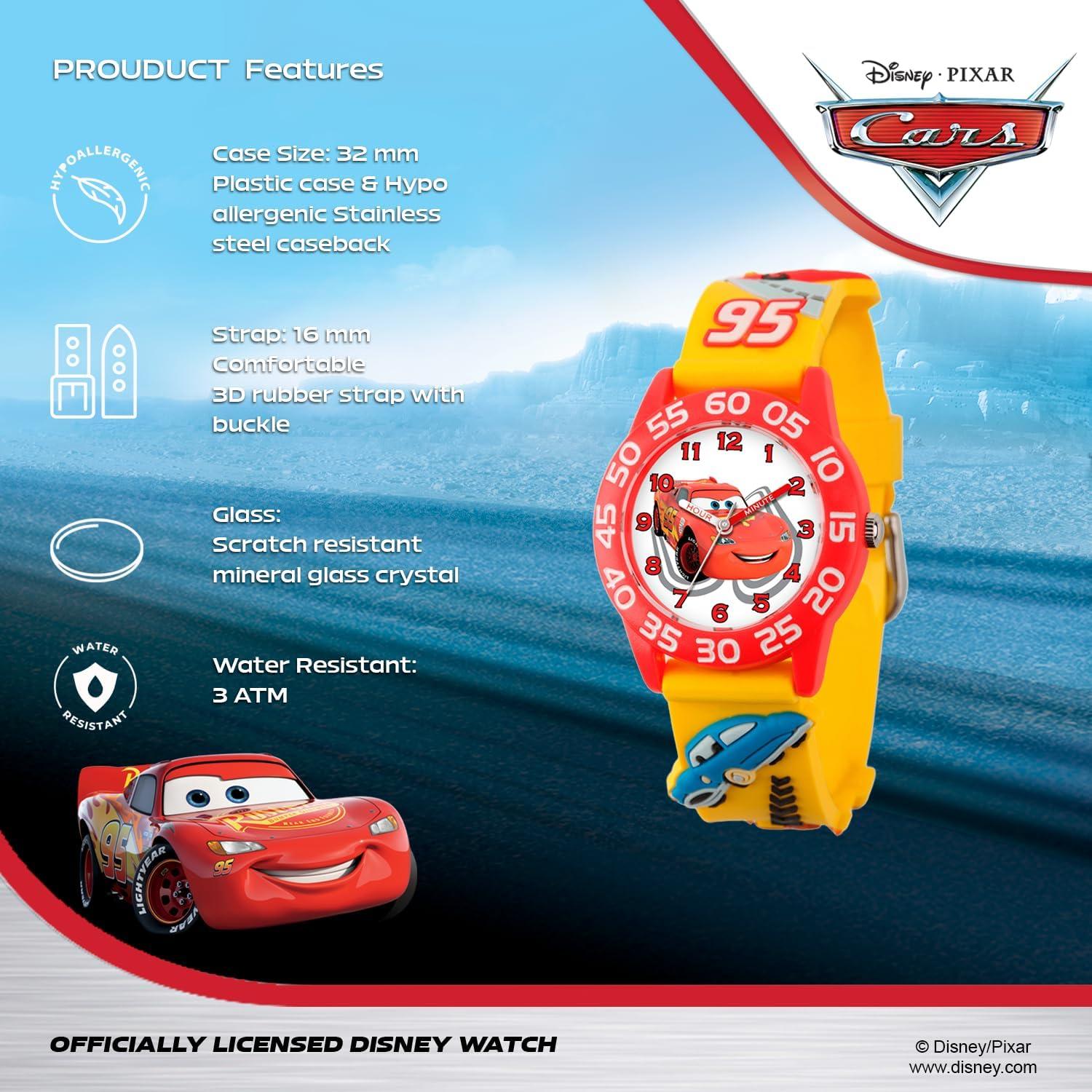Reloj analógico Lightning McQueen Disney Pixar para Niños