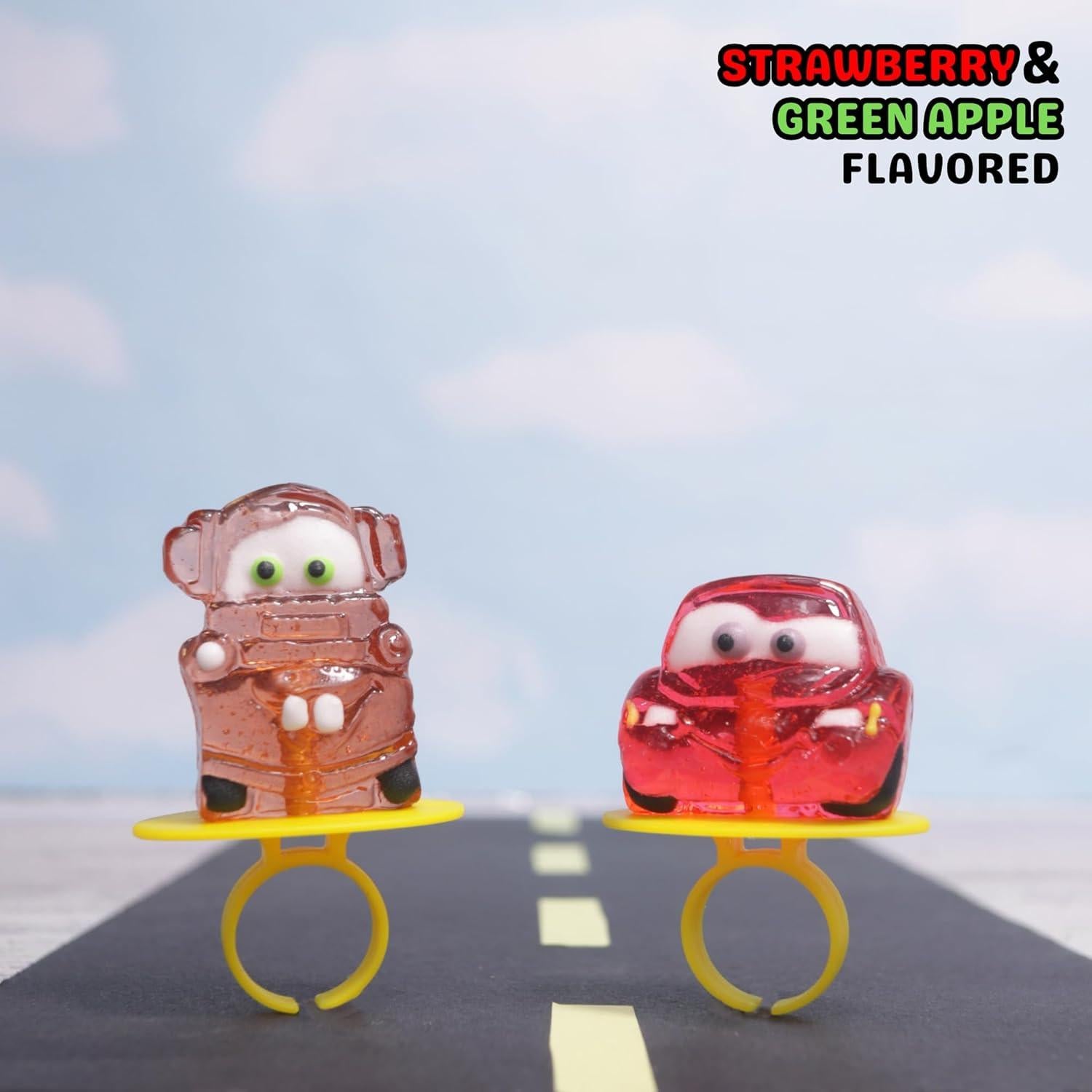 Anillos Lollipop Disney Pixar Cars 18 Piezas Sabor Fresa