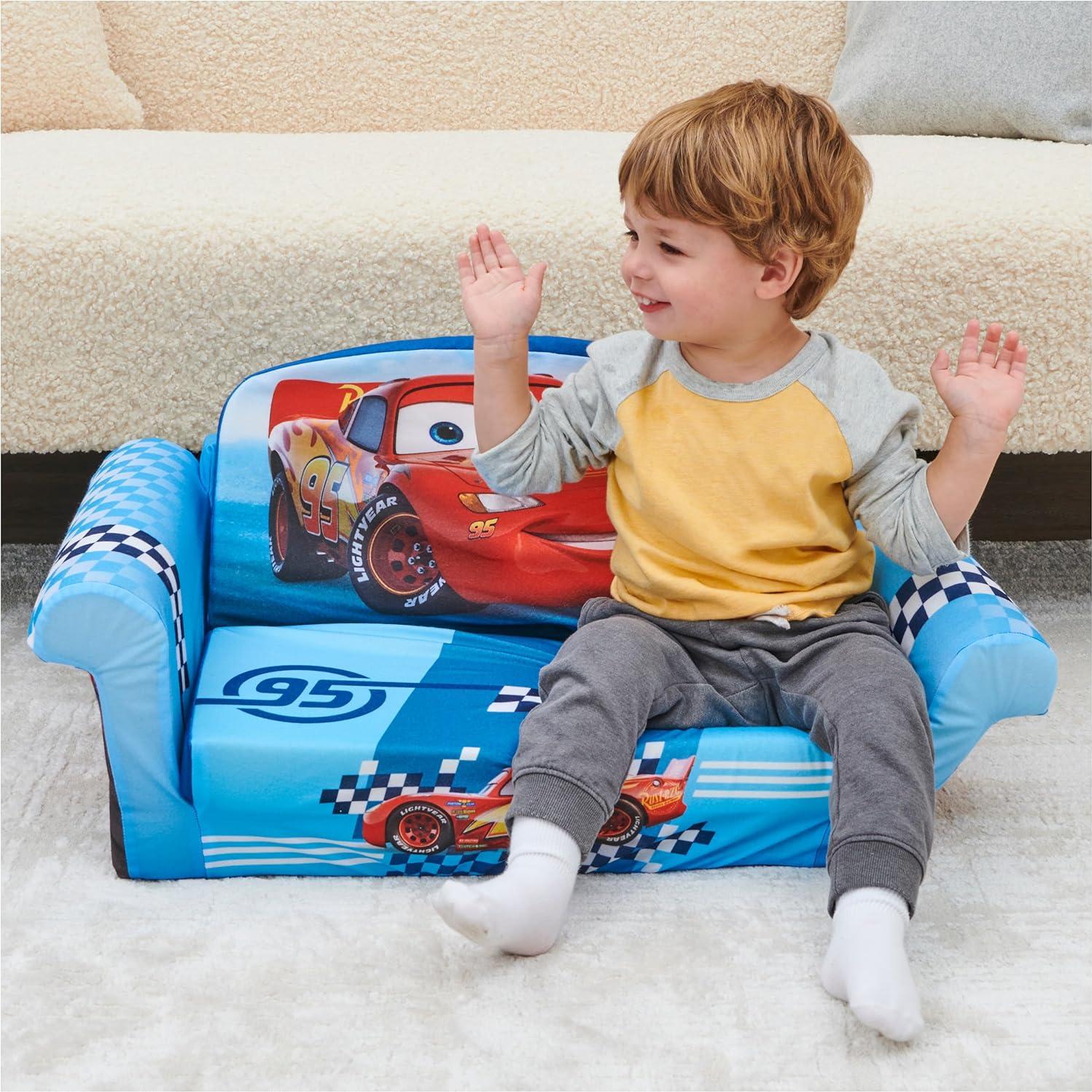 Sofá de Espuma Marshmallow Cars 2 en 1 para Niños