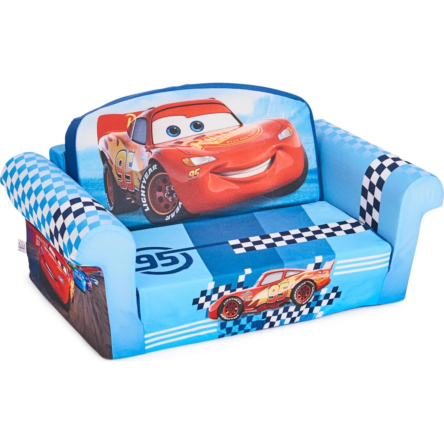 Sofá de Espuma Marshmallow Cars 2 en 1 para Niños