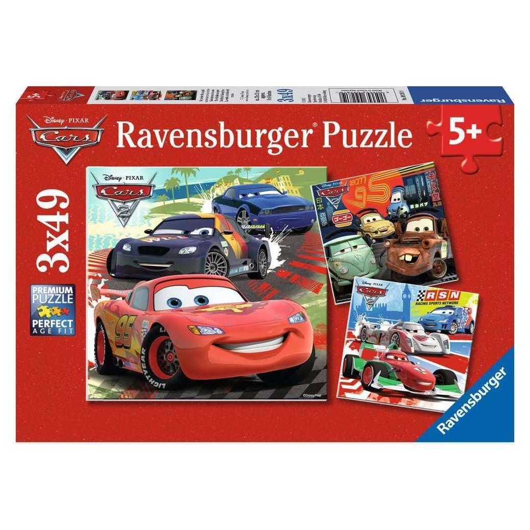 Rompecabezas Ravensburger Disney Cars 3 x 49 Piezas 272g