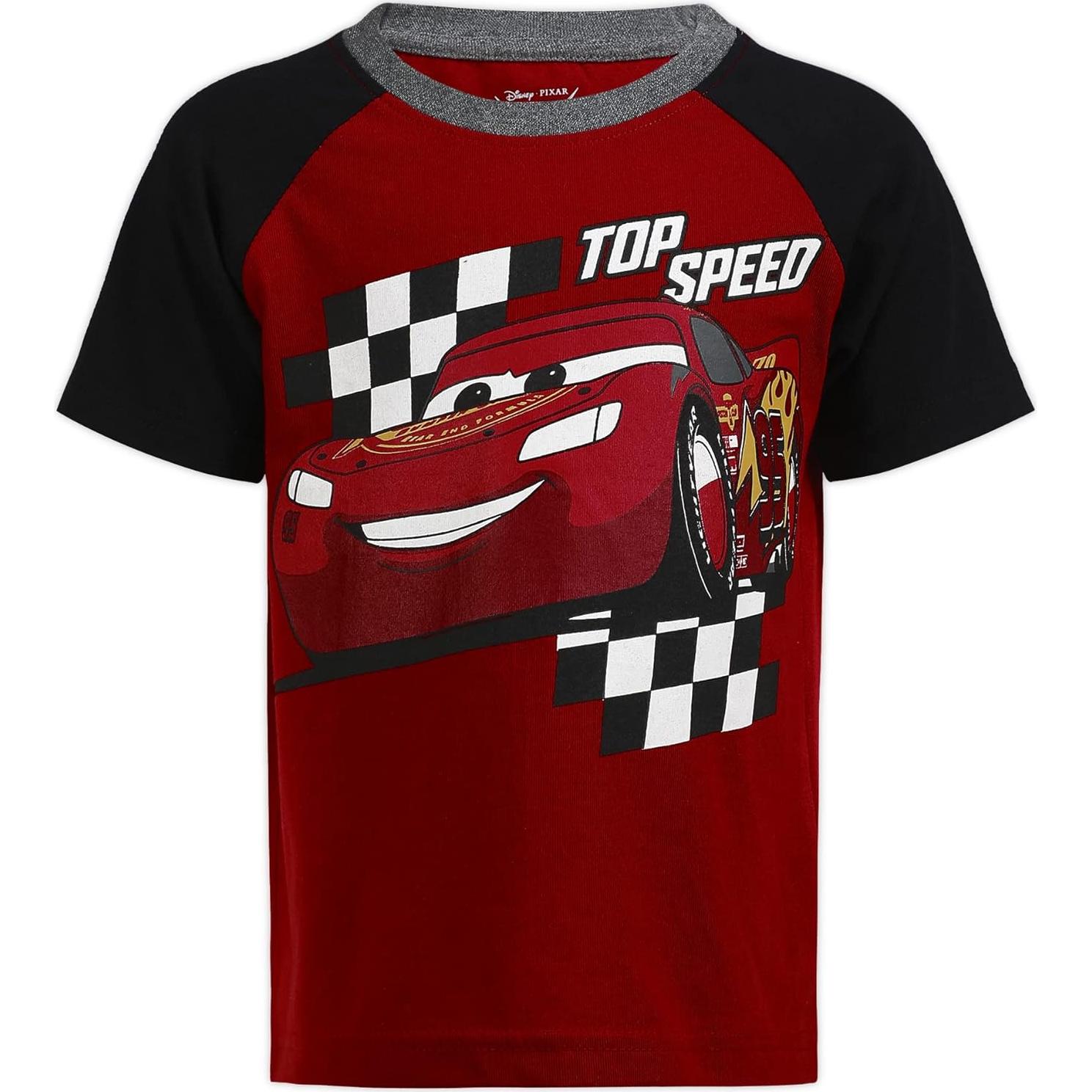 Conjunto camiseta y pantalones cortos Disney Cars 2T Rojo